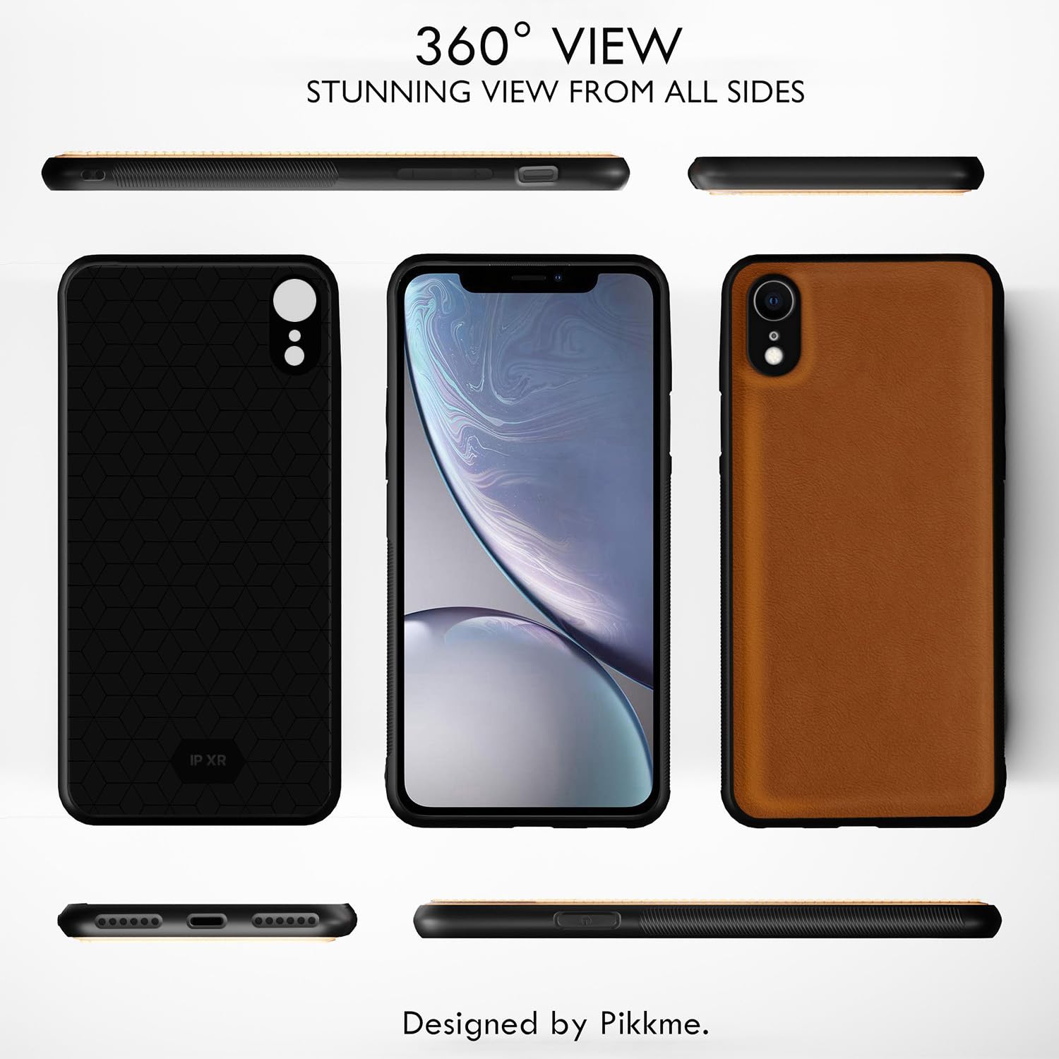 Pikkme camel Leather mobile back cover for iPhone XR – photo 2