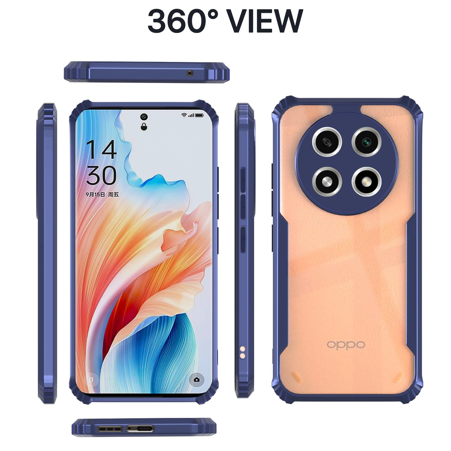 Oppo A2 Pro 5G mobile cover in blue by Pikkme – photo 2