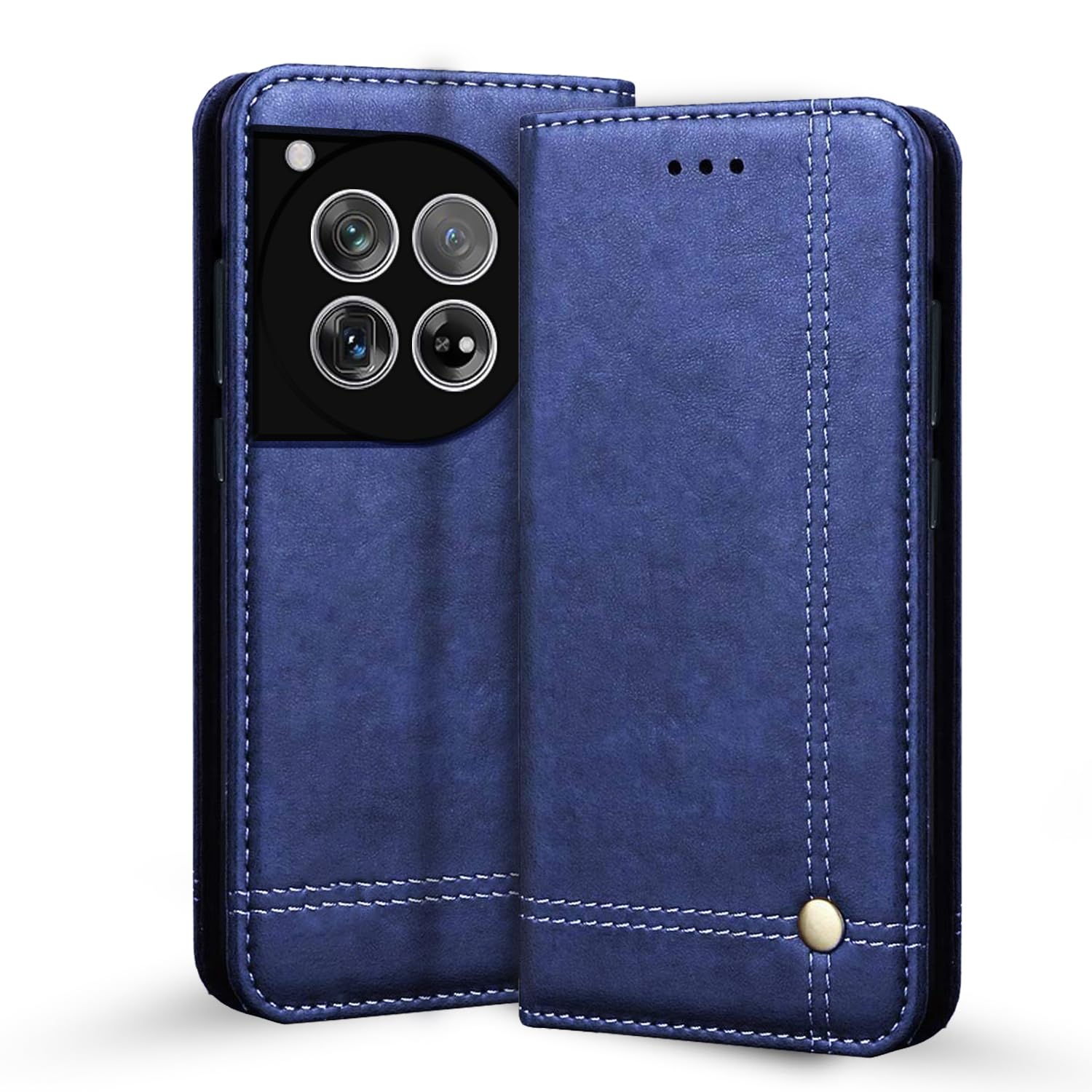 Pikkme blue Magnetic flip case for OnePlus 12 5G