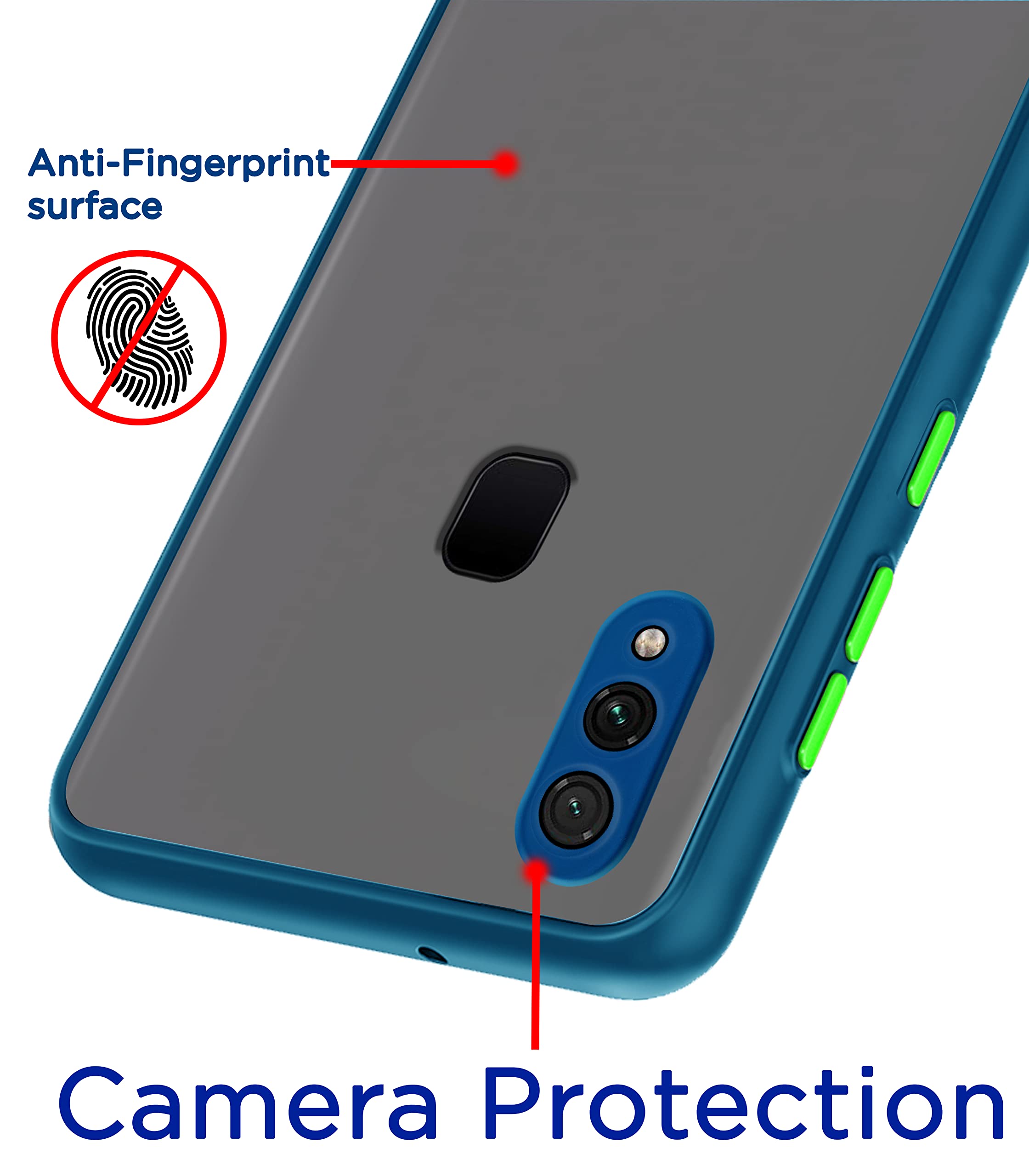Blue Hybrid mobile back cover for Vivo Y91/Y93/Y95 – Pikkme – photo 2