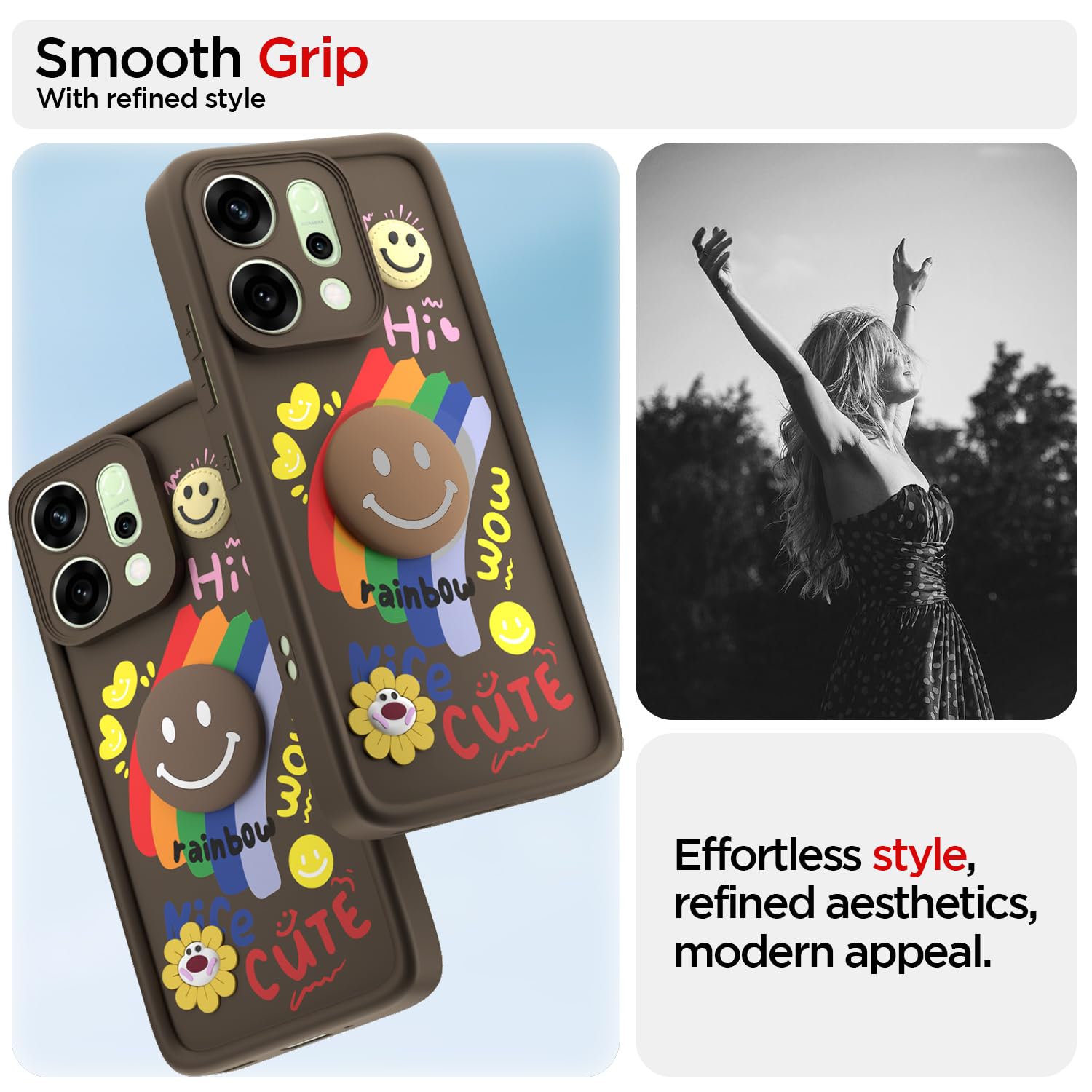 Pikkme brown mobile cover for Oppo Reno 14 5G – photo 2