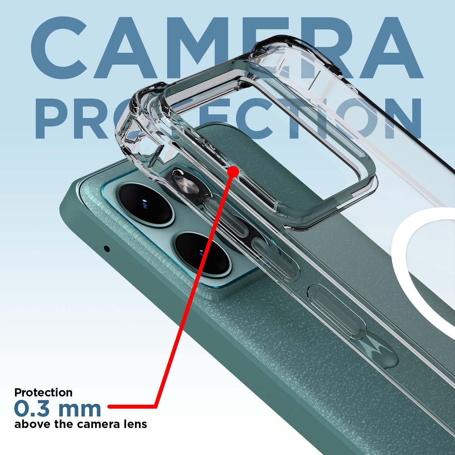 Pikkme Moto Edge 70 Fusion 5G transparent mag-safe mobile back cover – photo 5