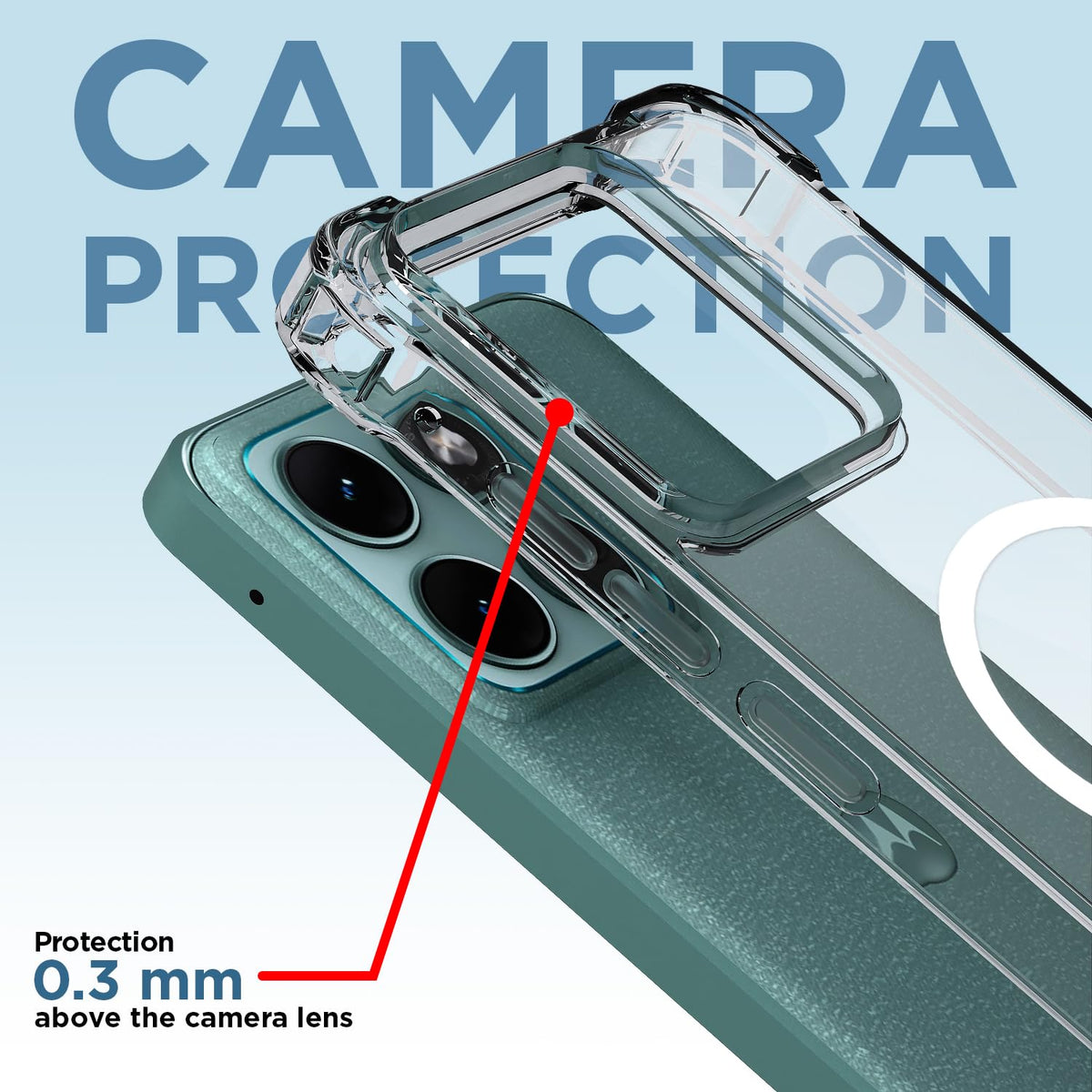 Pikkme Moto Edge 70 Fusion 5G transparent mag-safe mobile back cover – photo 5