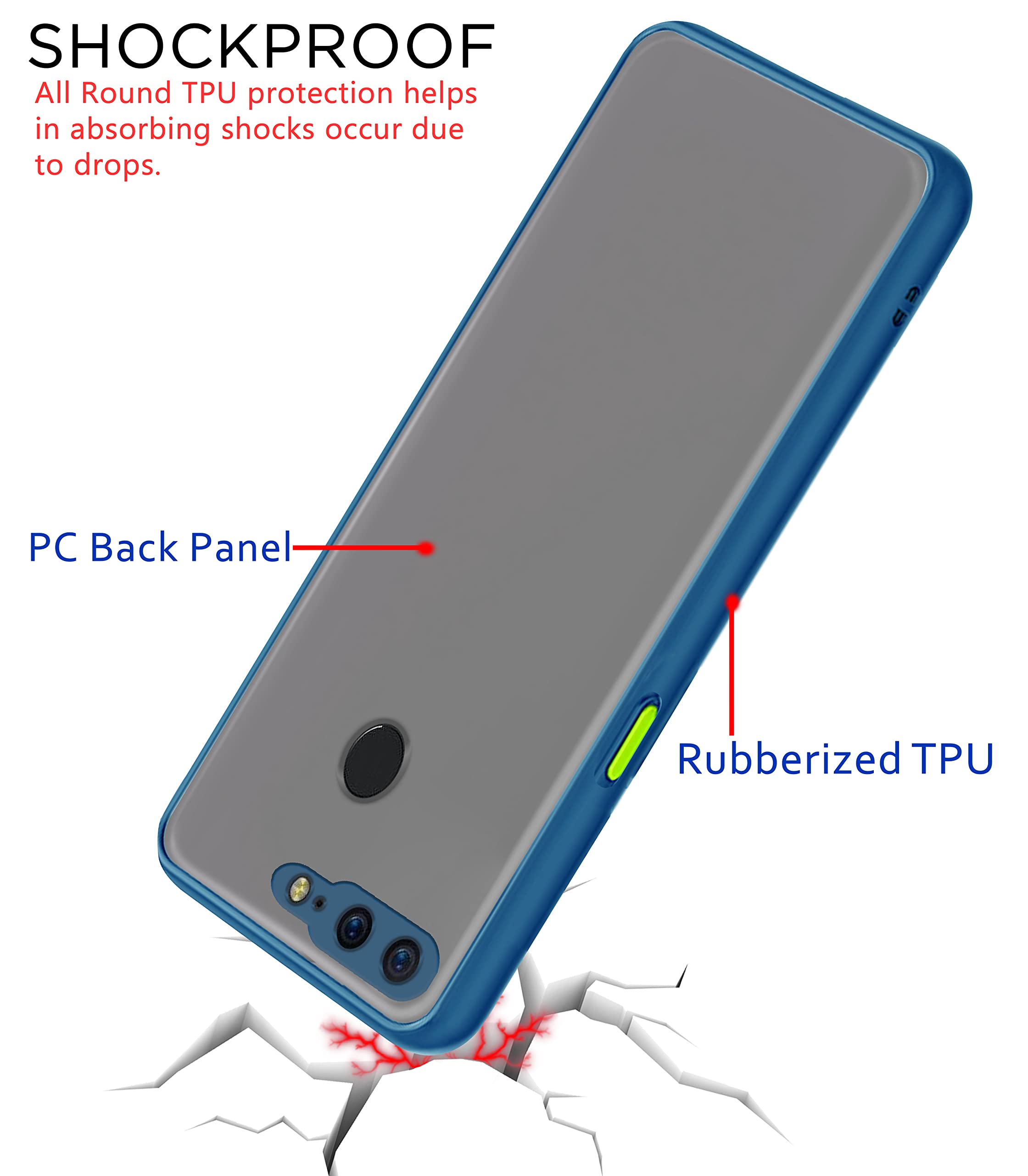 Pikkme blue Matte phone cover for OnePlus 5T – photo 4