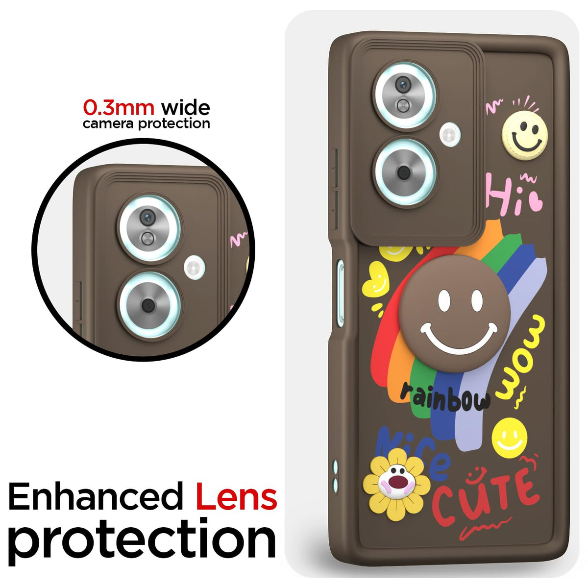 Pikkme brown Soft Silicone phone cover for Oppo A79 5G – photo 5