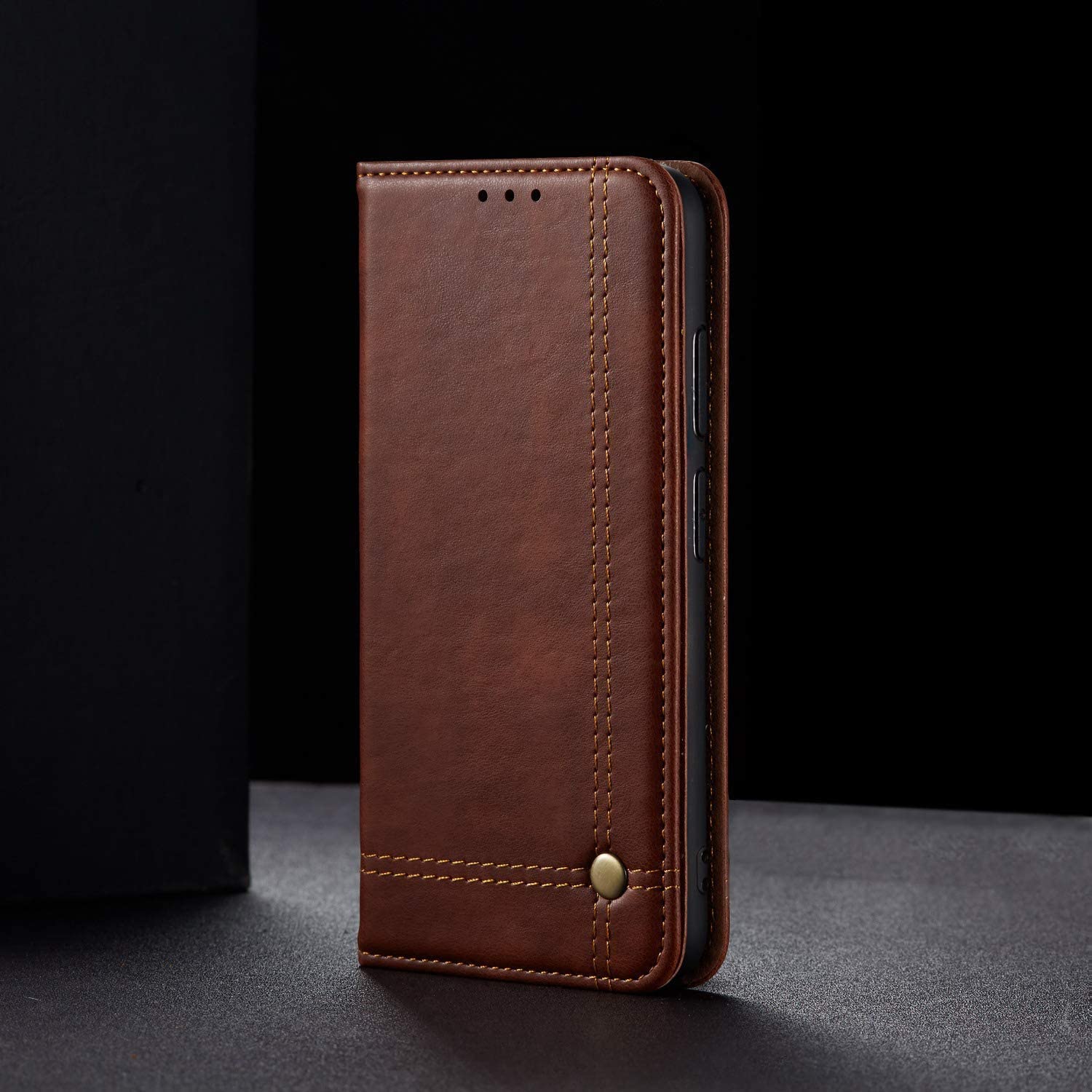 Pikkme Samsung Galaxy S21 Fe 5G Magnetic Flip Cover (Brown)