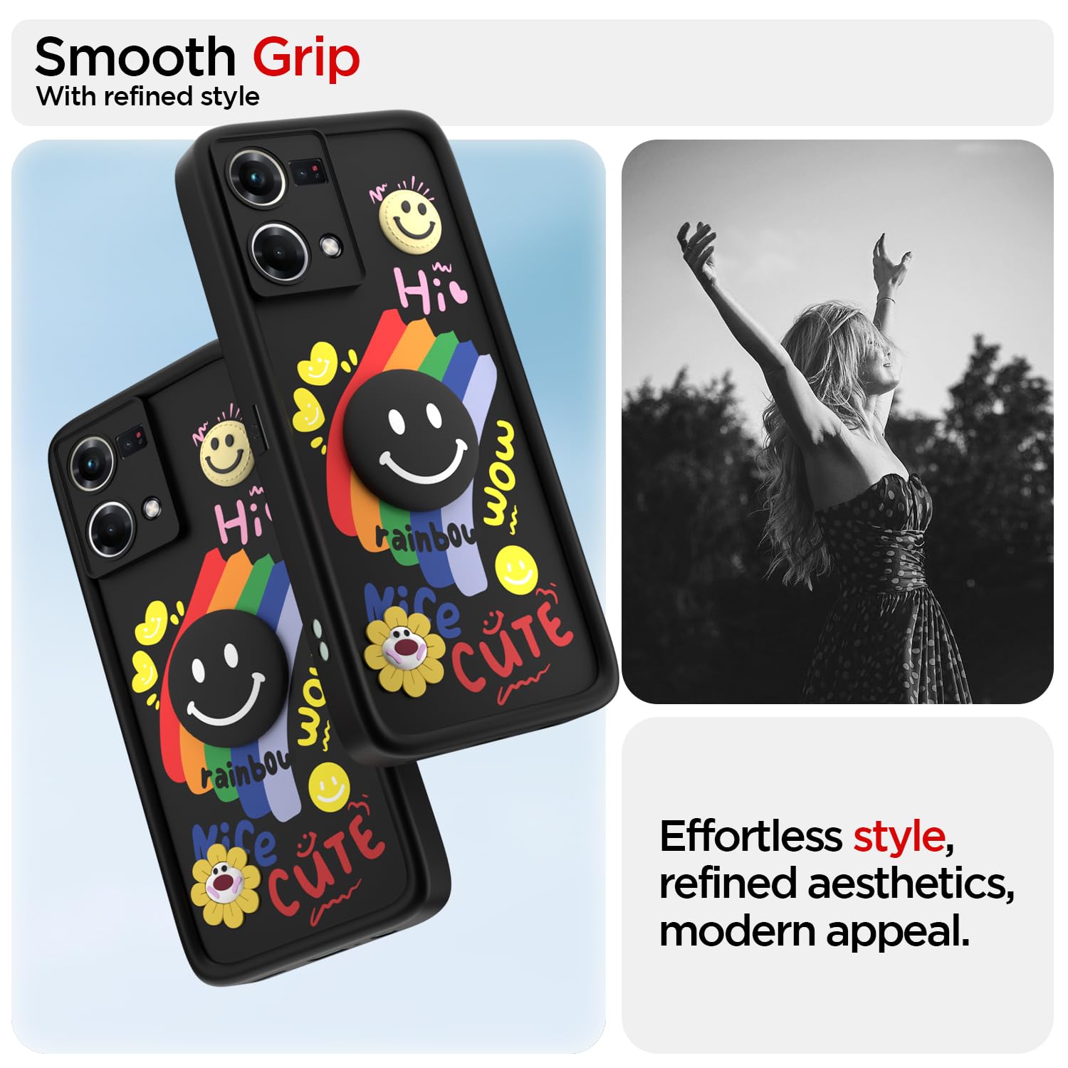 Pikkme black Soft Silicone mobile cover for Oppo F21 Pro 4G – photo 2