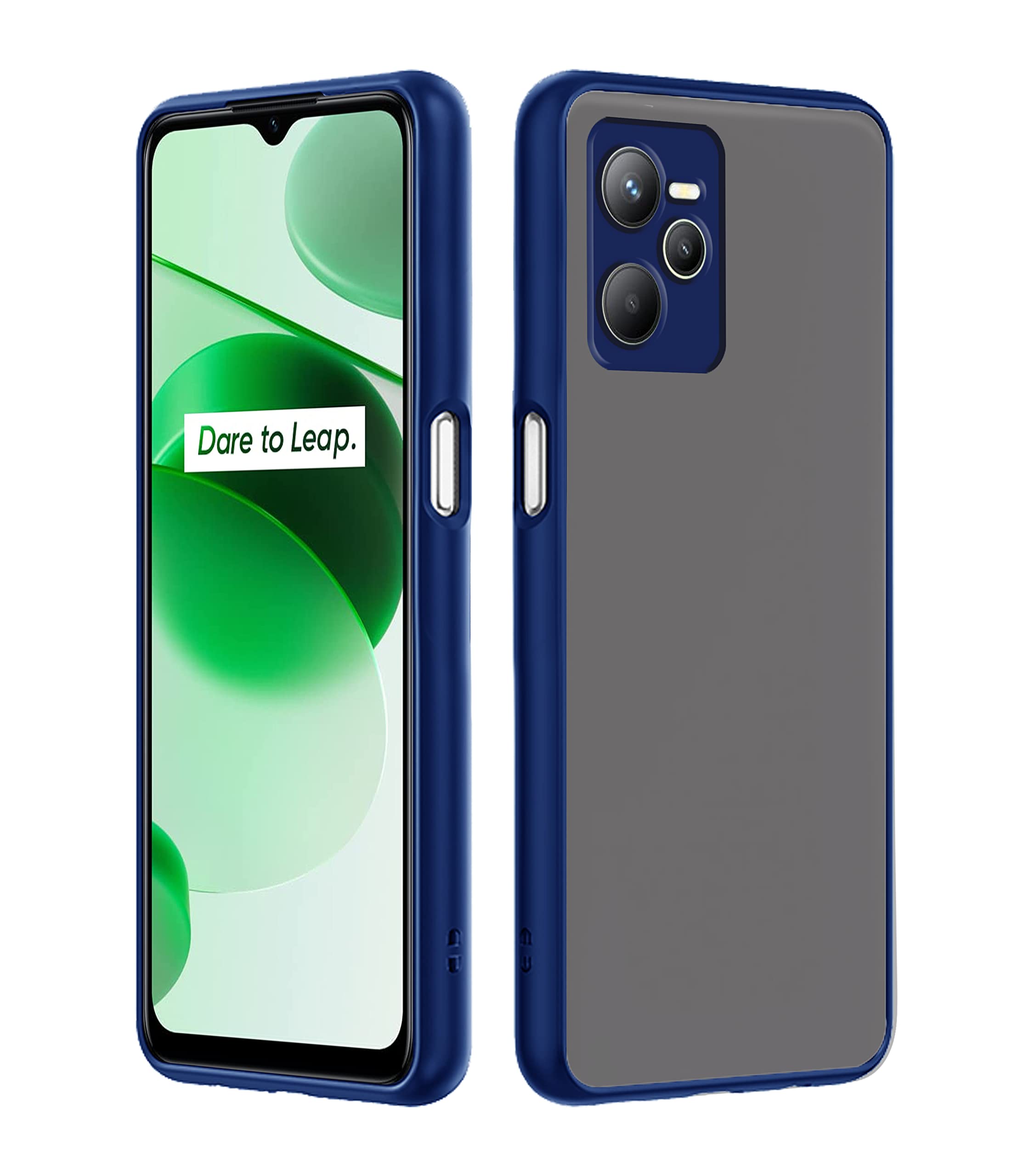 Blue Hybrid back cover for Realme C35 – Pikkme