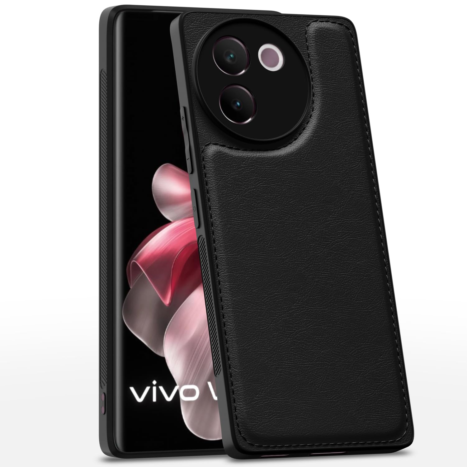 Pikkme Vivo V30e 5G Leather black phone cover