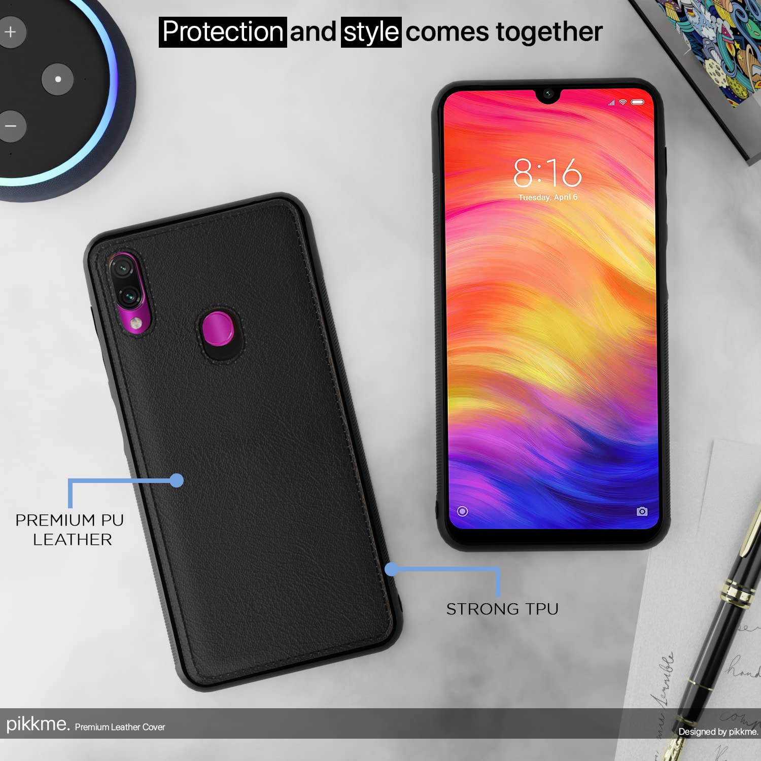 Pikkme black Leather phone cover for Redmi Note 7 Pro/Note 7/Note 7S – photo 5
