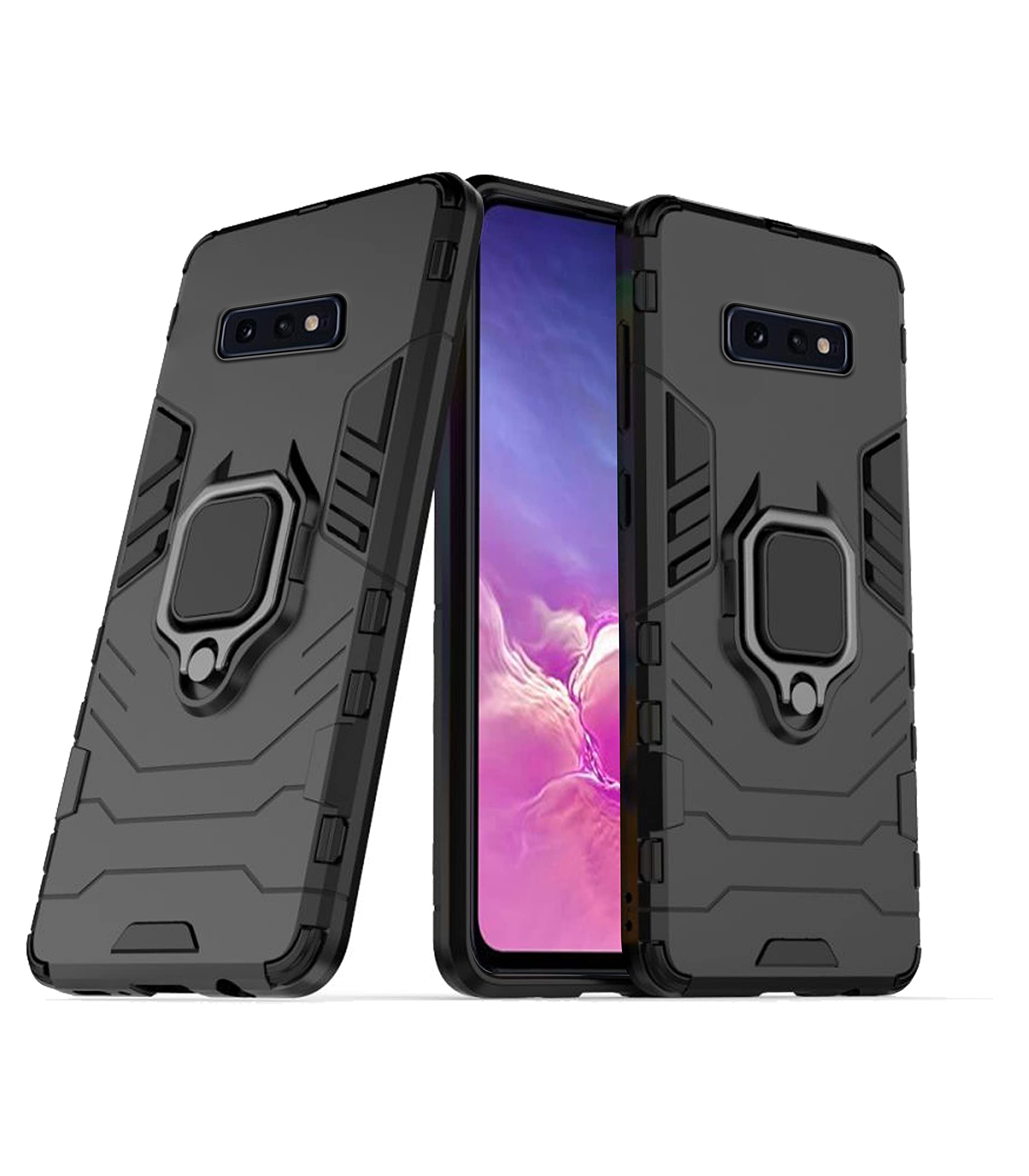 Samsung S10E D5 Tough Armor mobile back cover in black by Pikkme