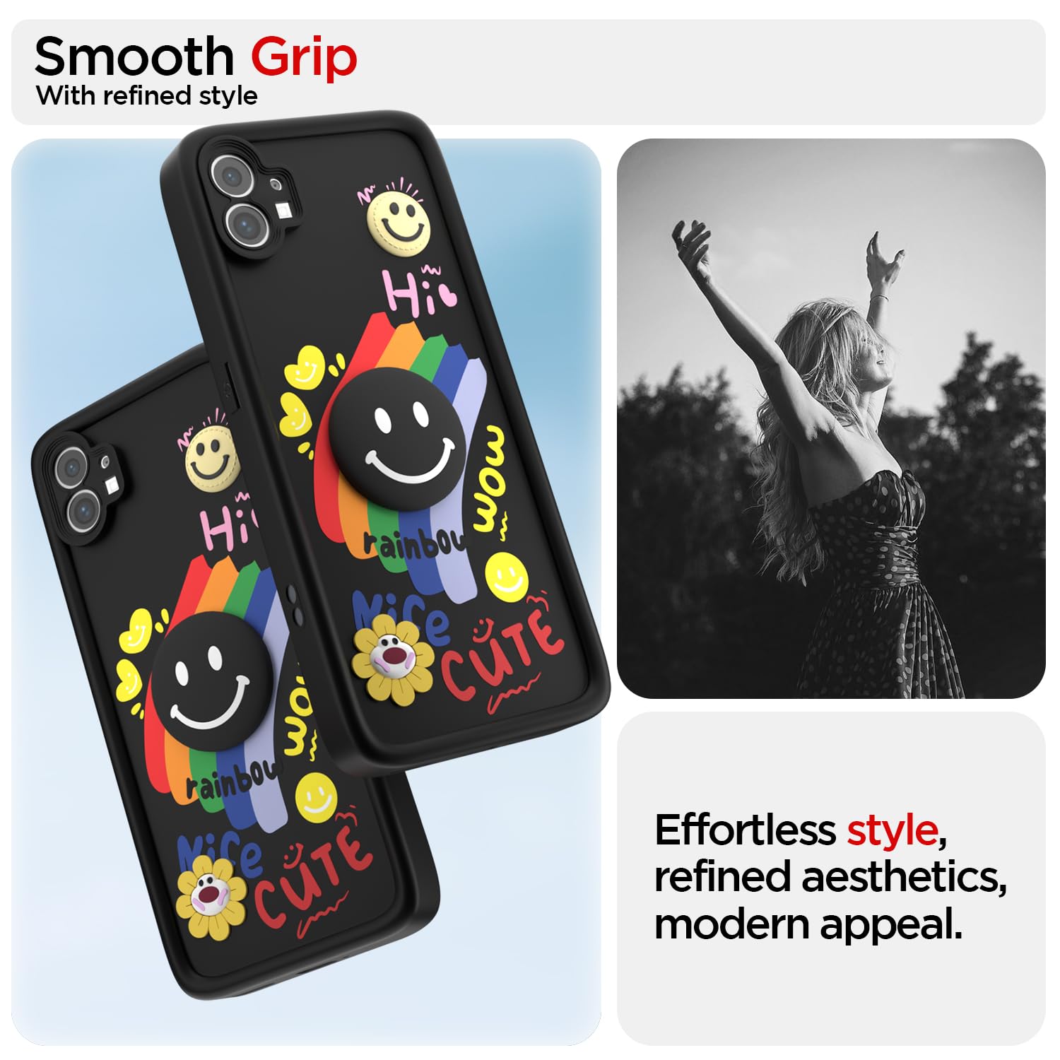 Pikkme Nothing Phone 1 Soft Silicone black mobile back cover – photo 2
