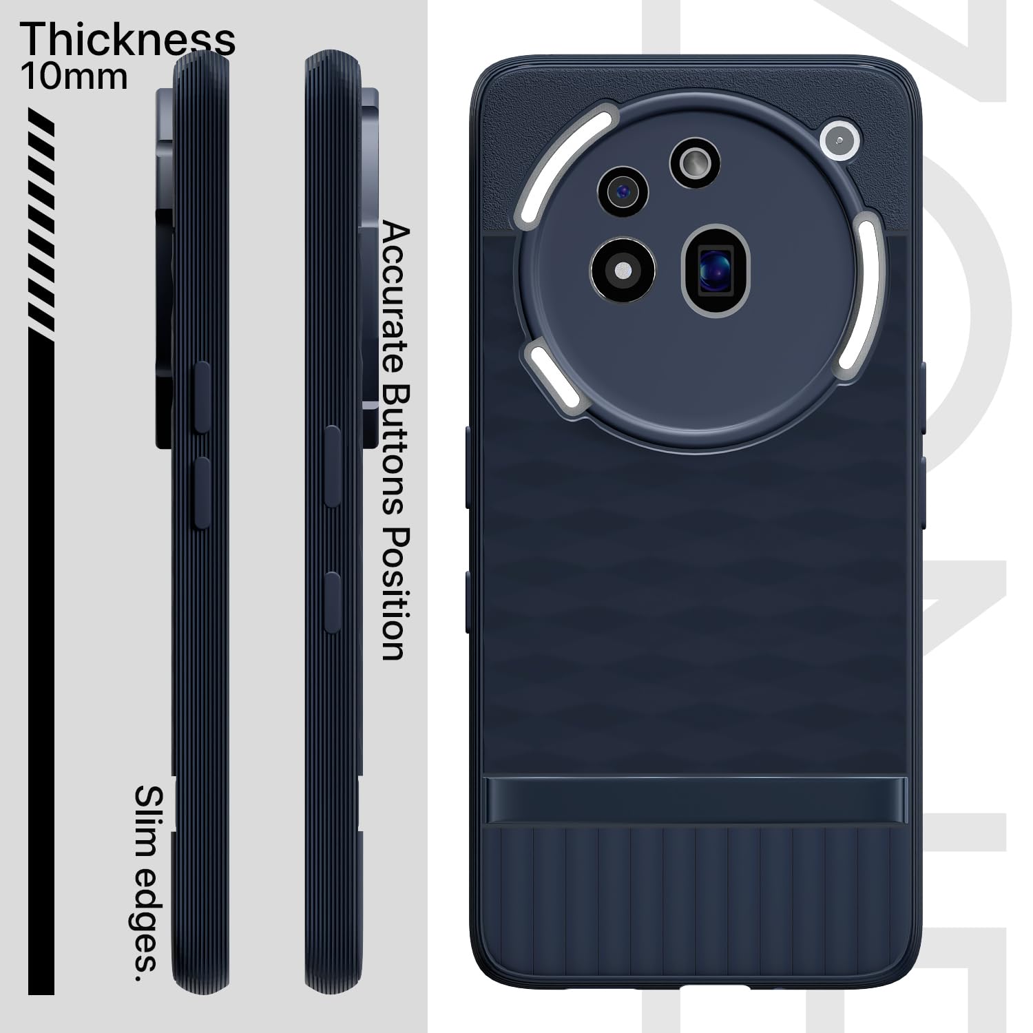 Pikkme Nothing Phone 3a Pro 5G Shockproof Soft Flexible Gencase Back cover (Blue)