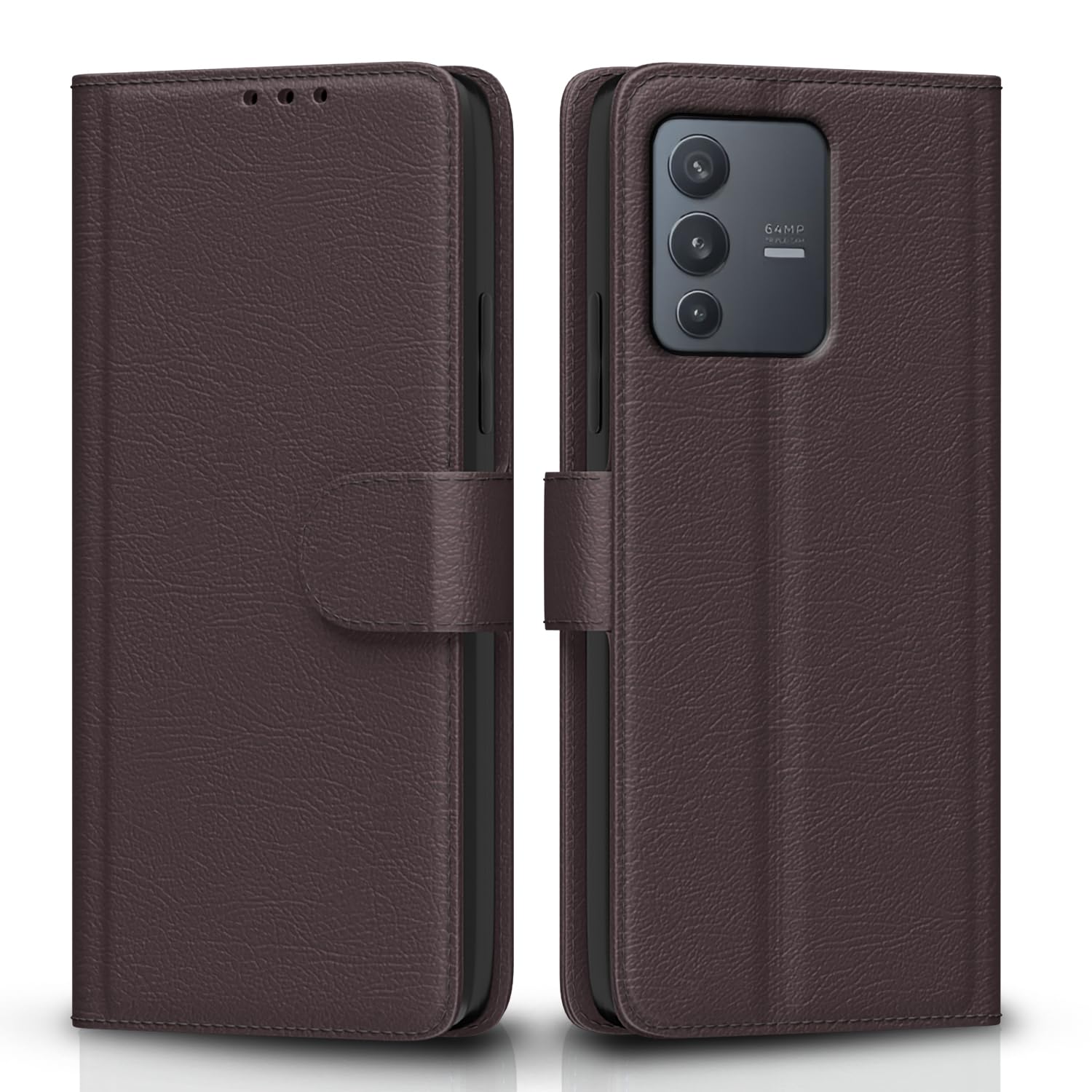 Vivo V23 5G flip cover in coffee by Pikkme
