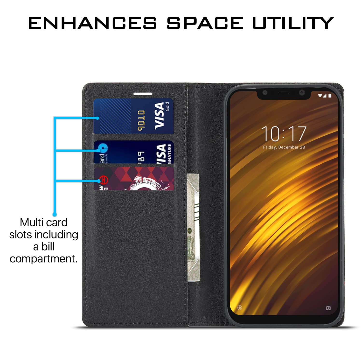 Pikkme Poco F1 black flip case – photo 3