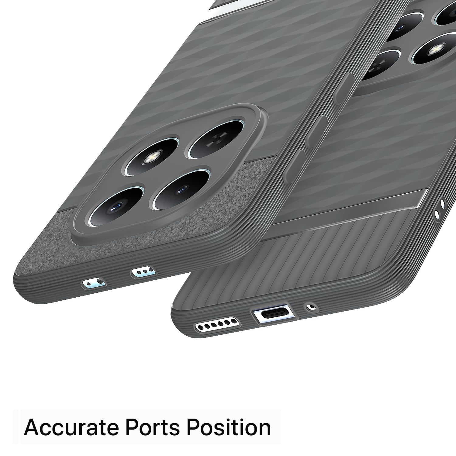 Redmi Note 15 5G Silicone phone cover in grey by Pikkme – photo 4
