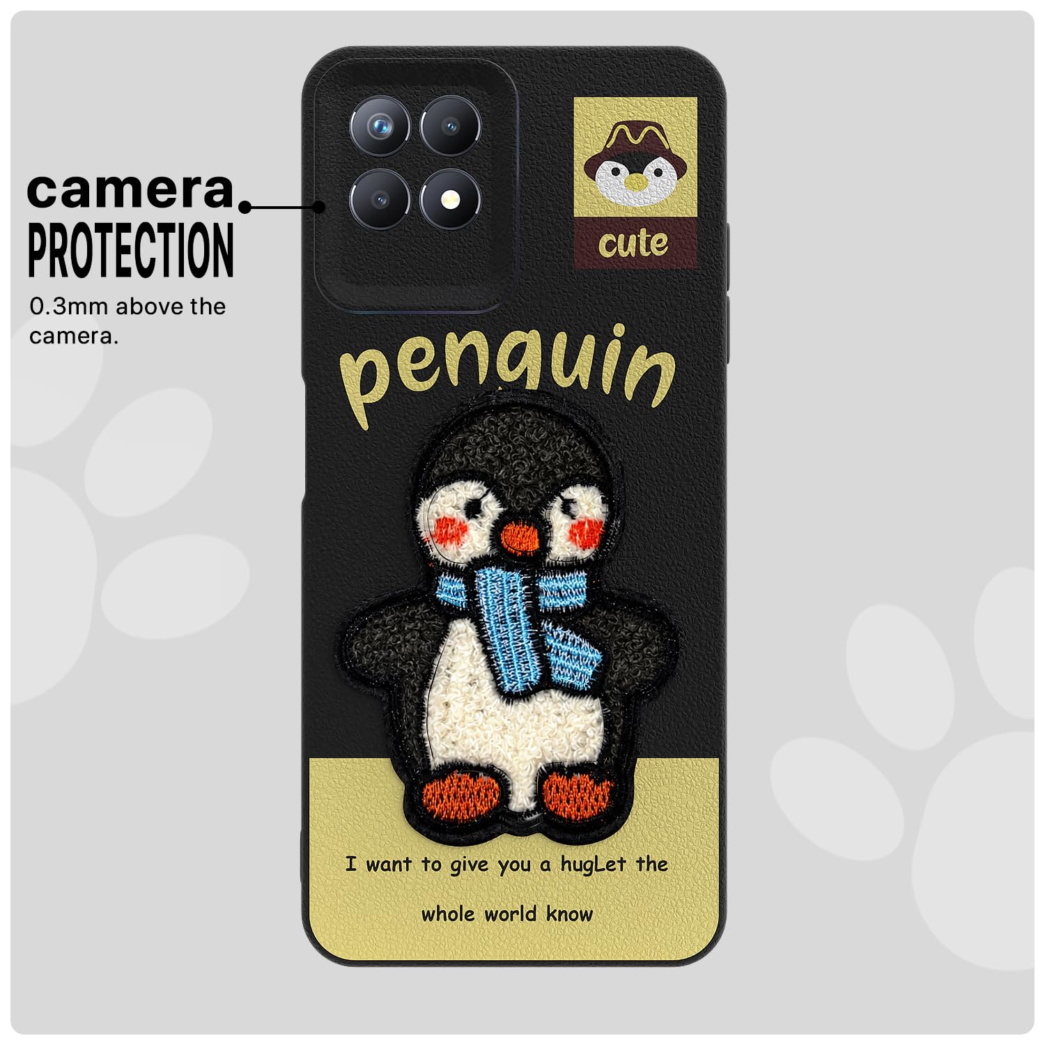 Pikkme Realme Narzo 50/8i 4G Plush Patch black back cover – photo 6