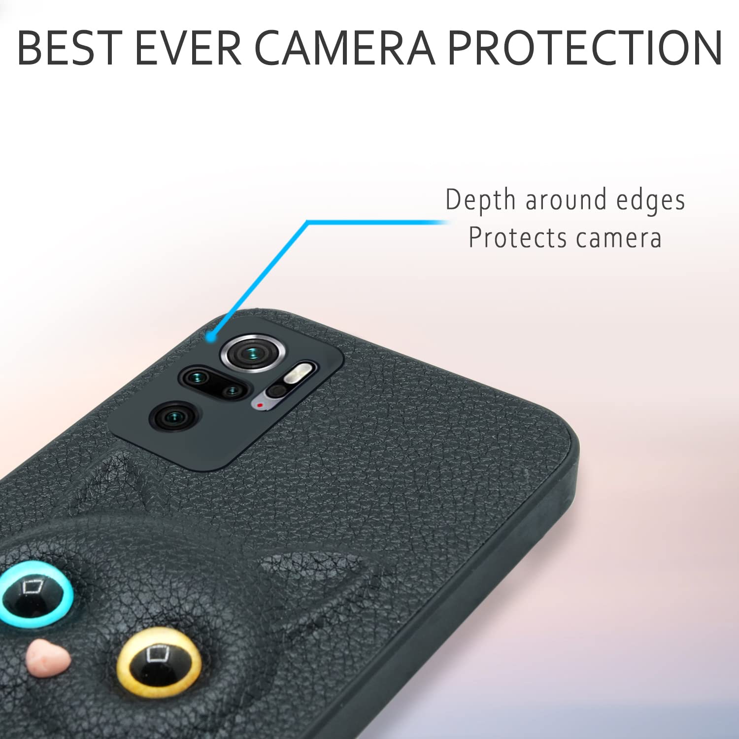Pikkme Redmi Note 10/Note 10s Cat black phone cover – photo 5