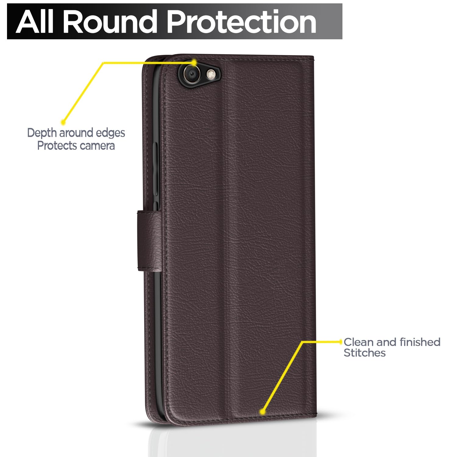 Pikkme Vivo V5/V5S/Y66/Y67 coffee flip case – photo 4