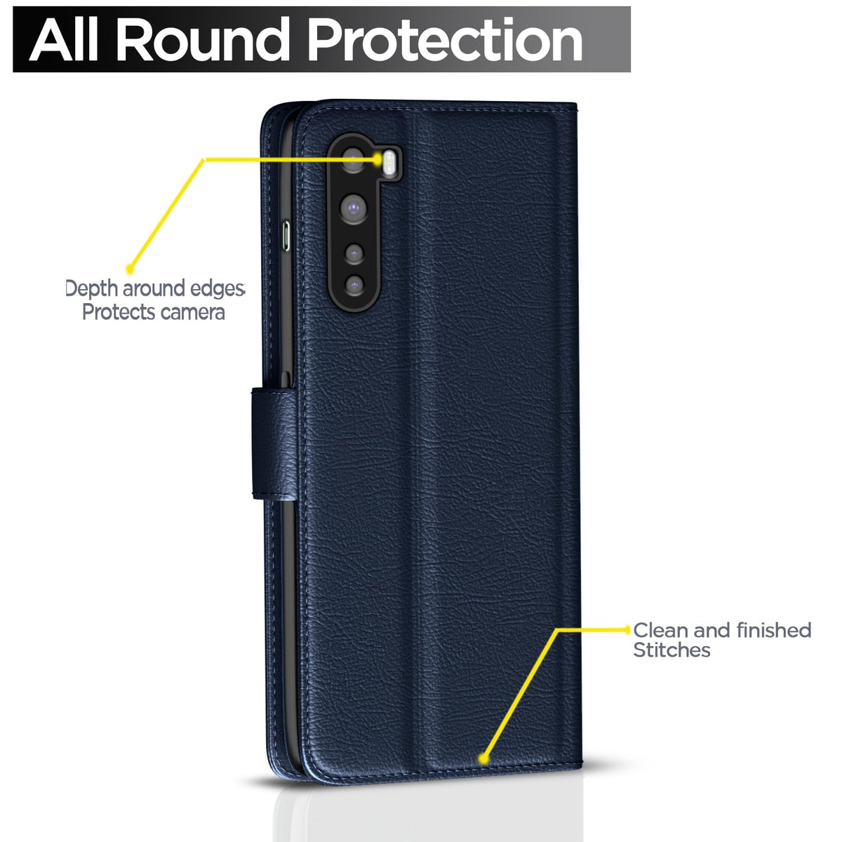 OnePlus Nord Wallet flip cover in blue by Pikkme – photo 4