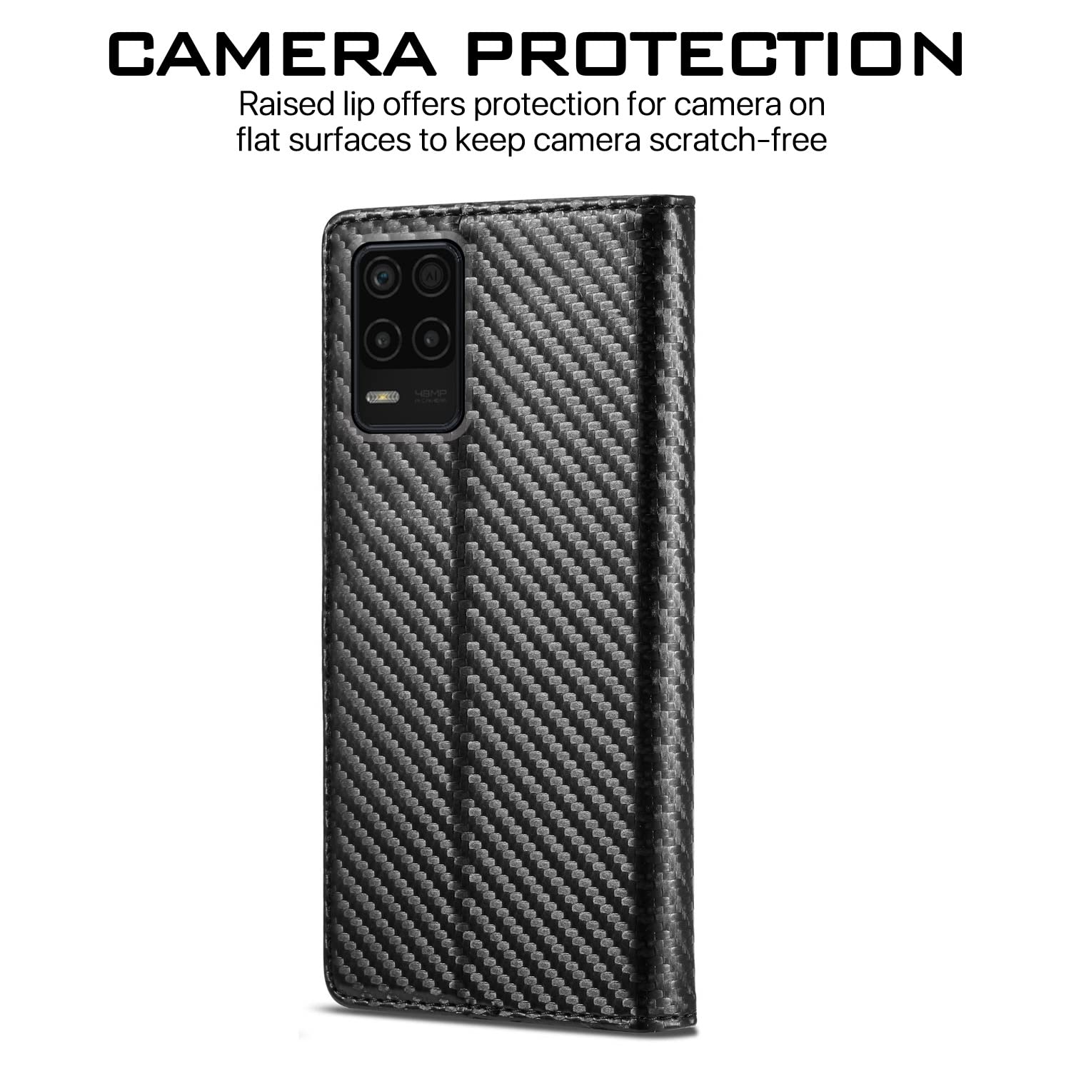 Black wallet flip cover for Realme 9/8s/8/Narzo 30 5G – Pikkme – photo 4