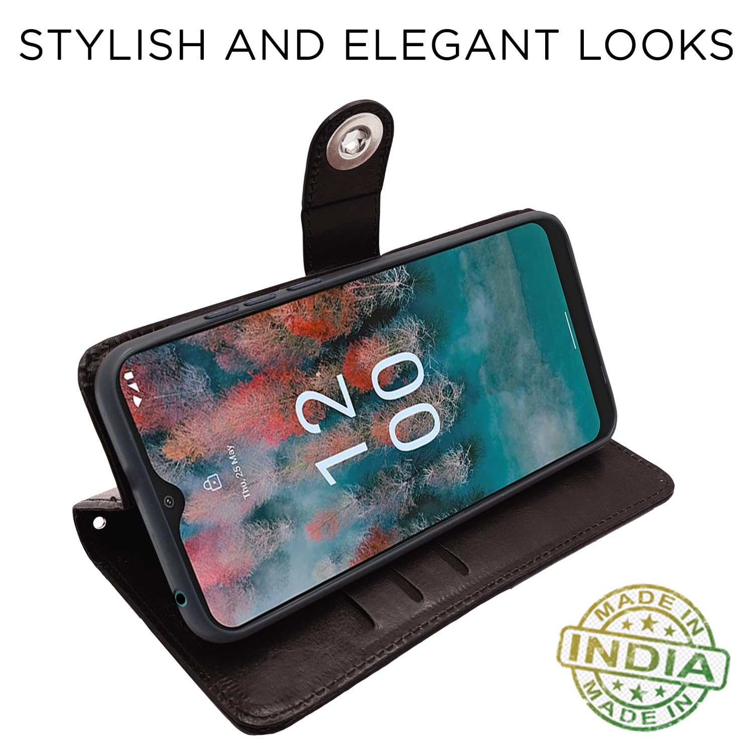 Pikkme coffee Button mobile flip cover for Nokia C12/C12 Pro – photo 5