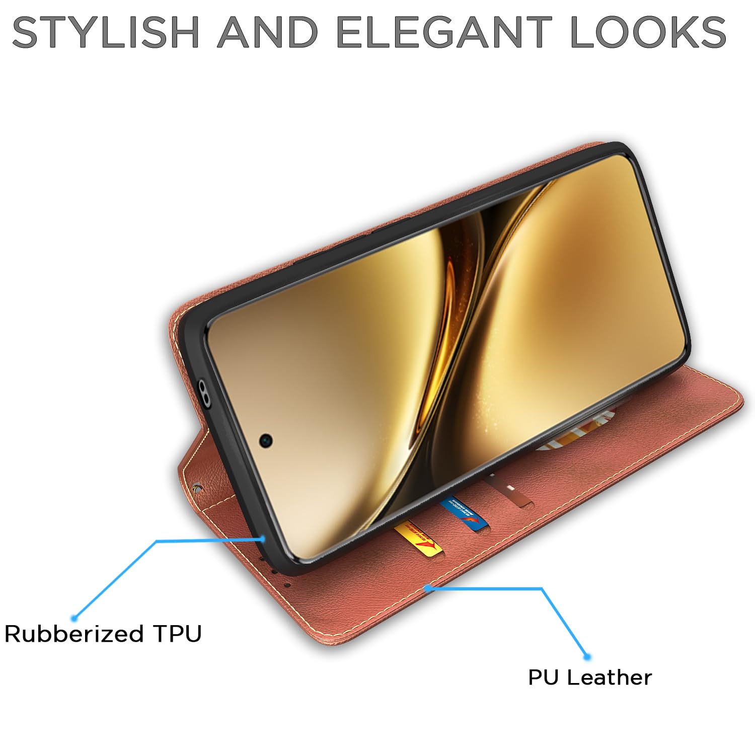 Brown Magnetic flip case for Vivo X200 Pro 5G – Pikkme – photo 5