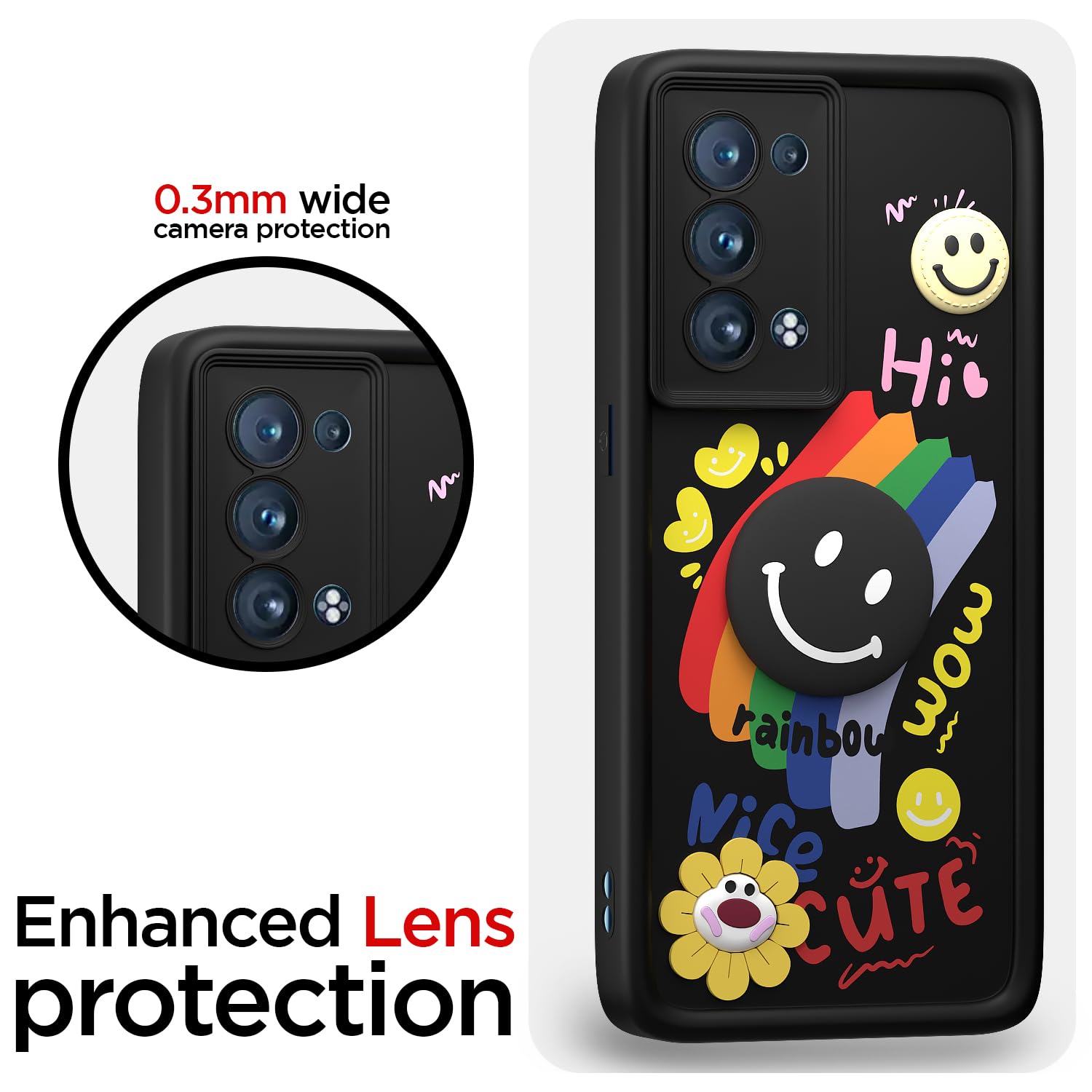 Pikkme black Soft Silicone mobile cover for Oppo Reno 6 Pro Plus 5G – photo 5