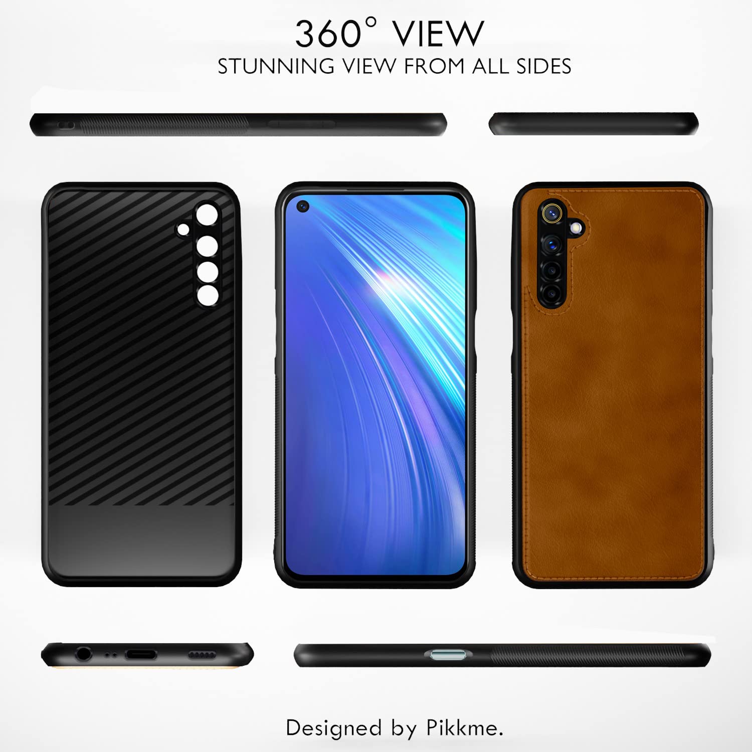Pikkme Realme 6 Leather brown phone cover – photo 3