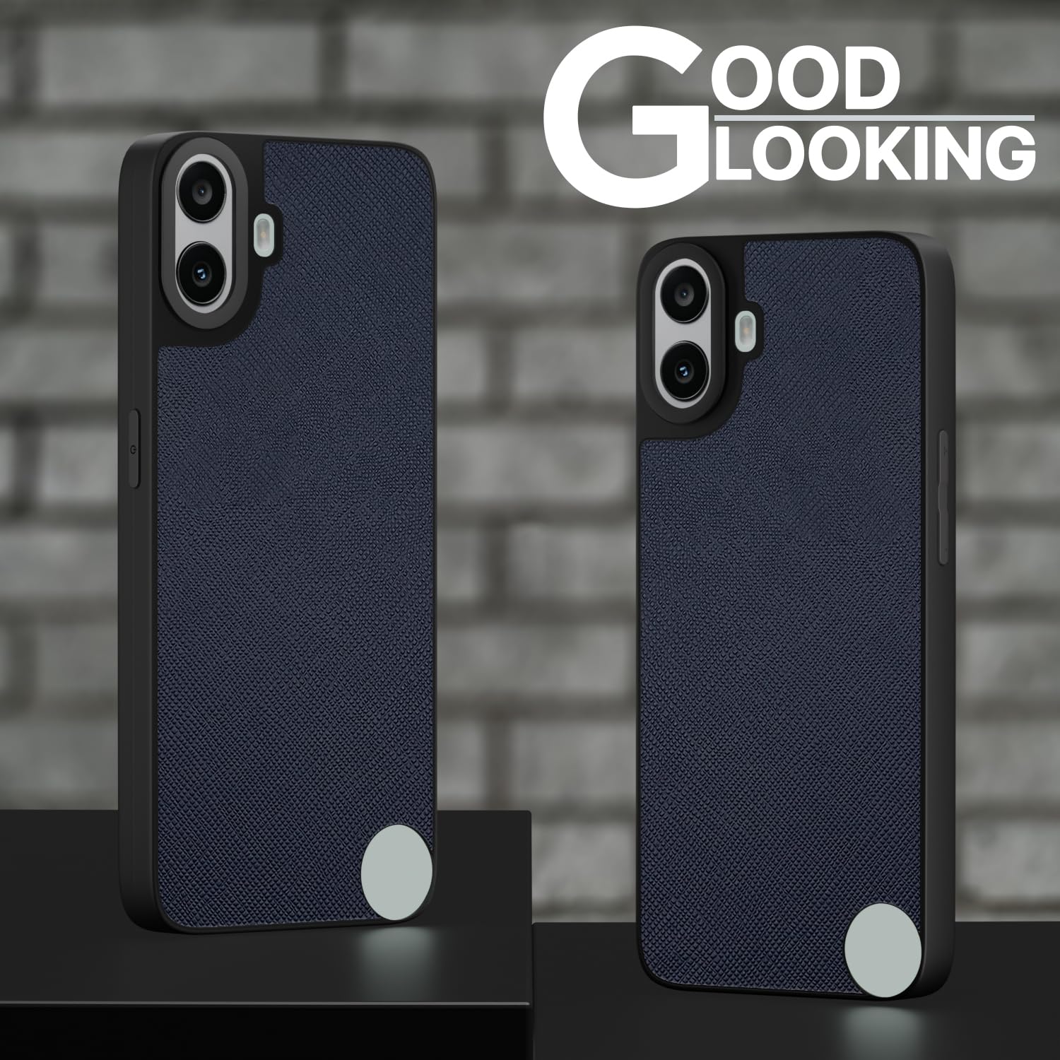 Pikkme CMF by Nothing Phone 1 Indian Leather Back Cover (Blue)