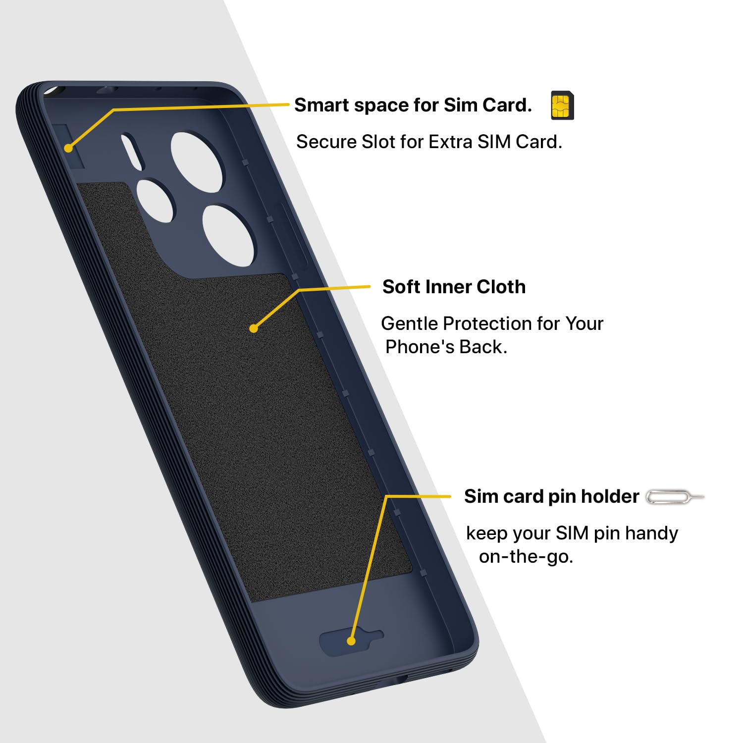 Pikkme Redmi Note 14 5G Gencase Back Cover (Blue)