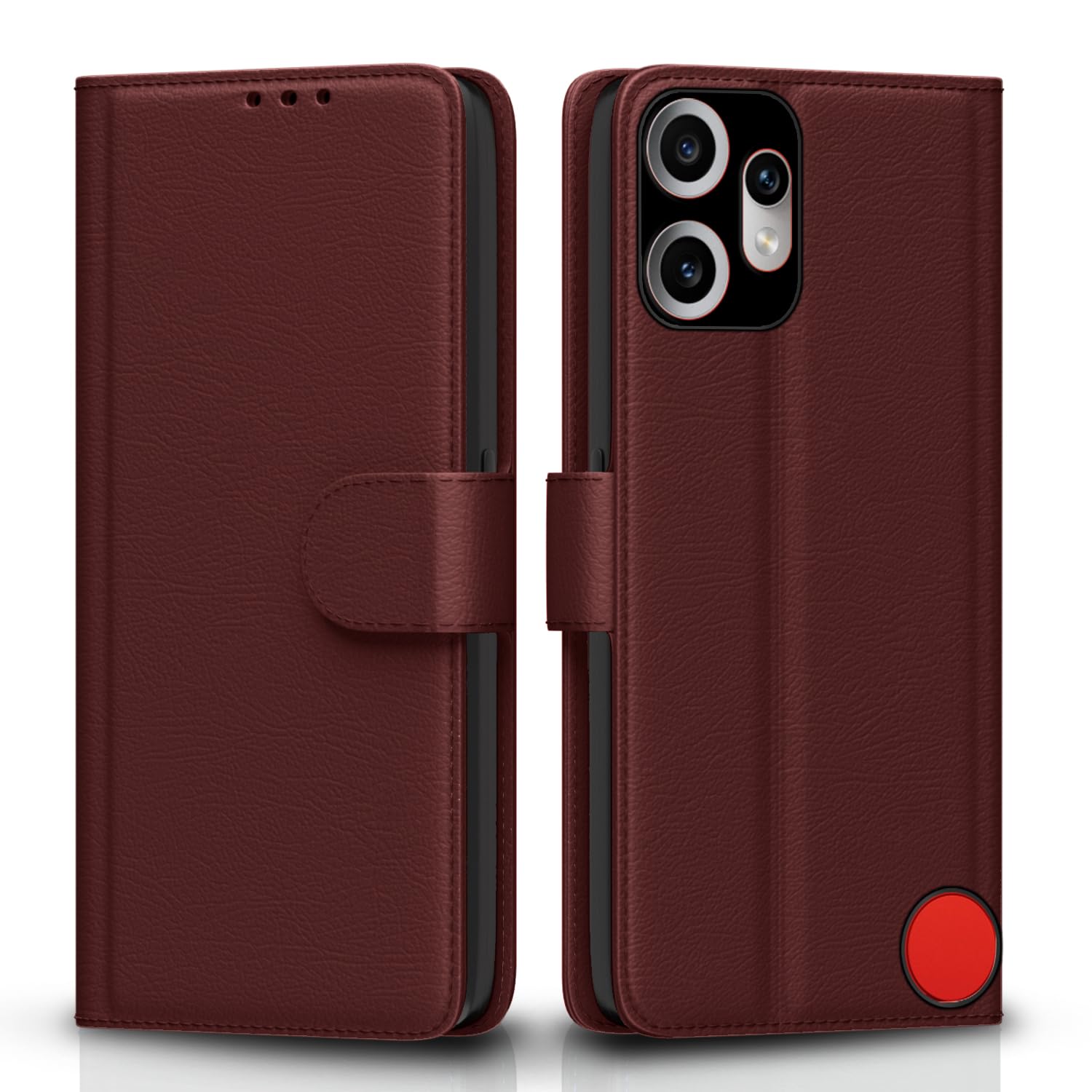 CMF Phone 2 Pro 5G Wallet flip cover in brown by Pikkme