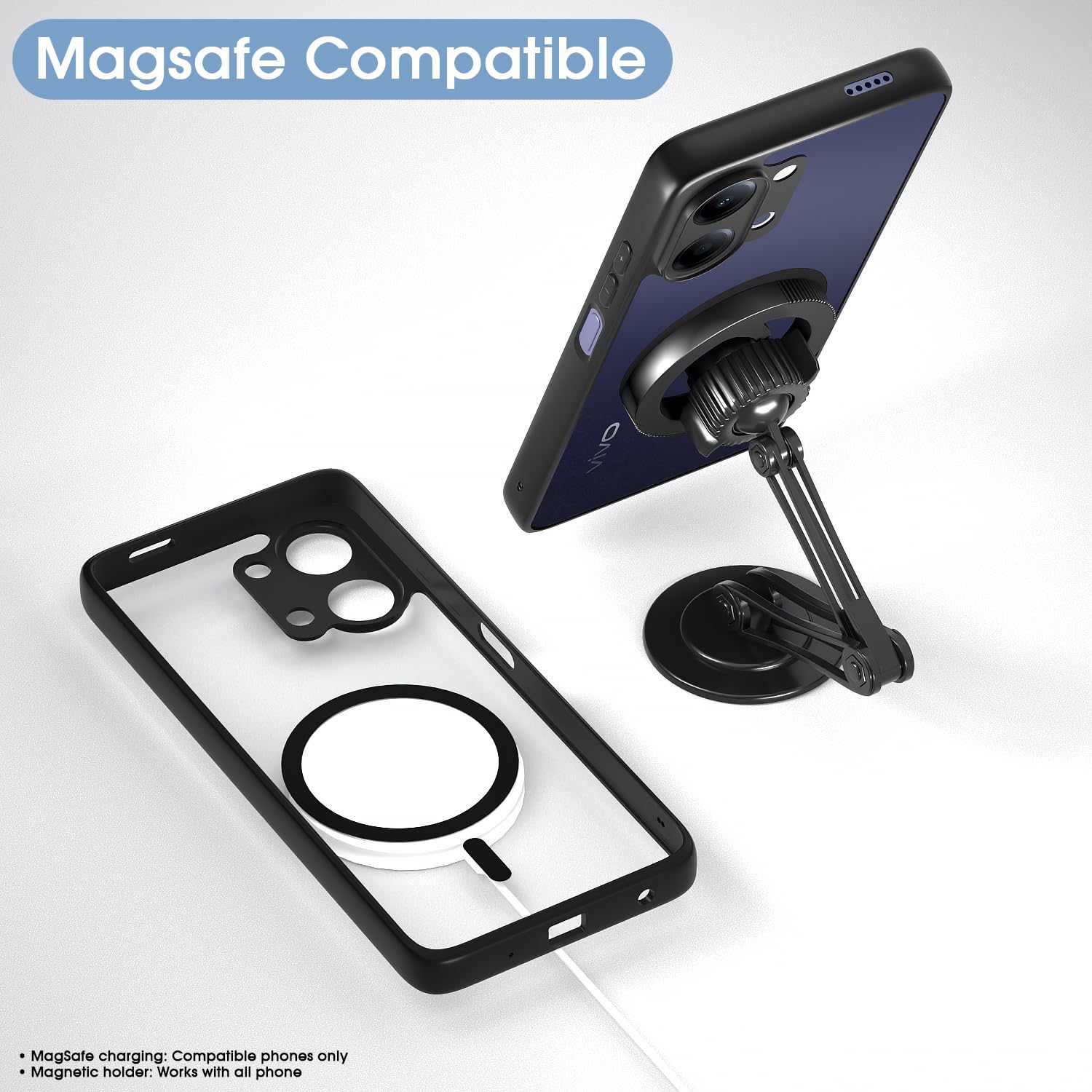 Vivo Y11/T5 Lite 5G phone cover in black mag-safe by Pikkme – photo 7