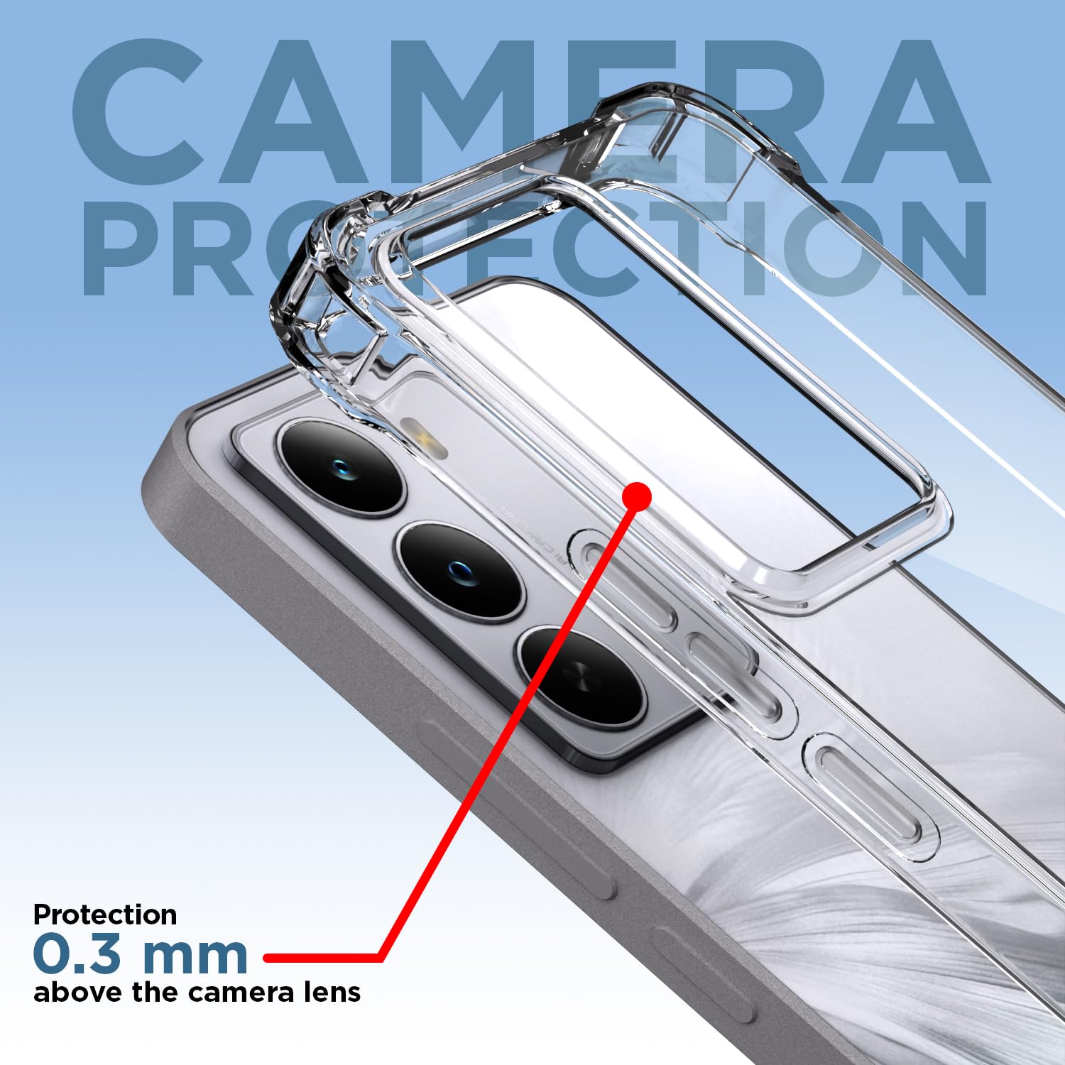 Pikkme Realme C71 PC + TPU Crystal Clear Back Cover (Transparent)
