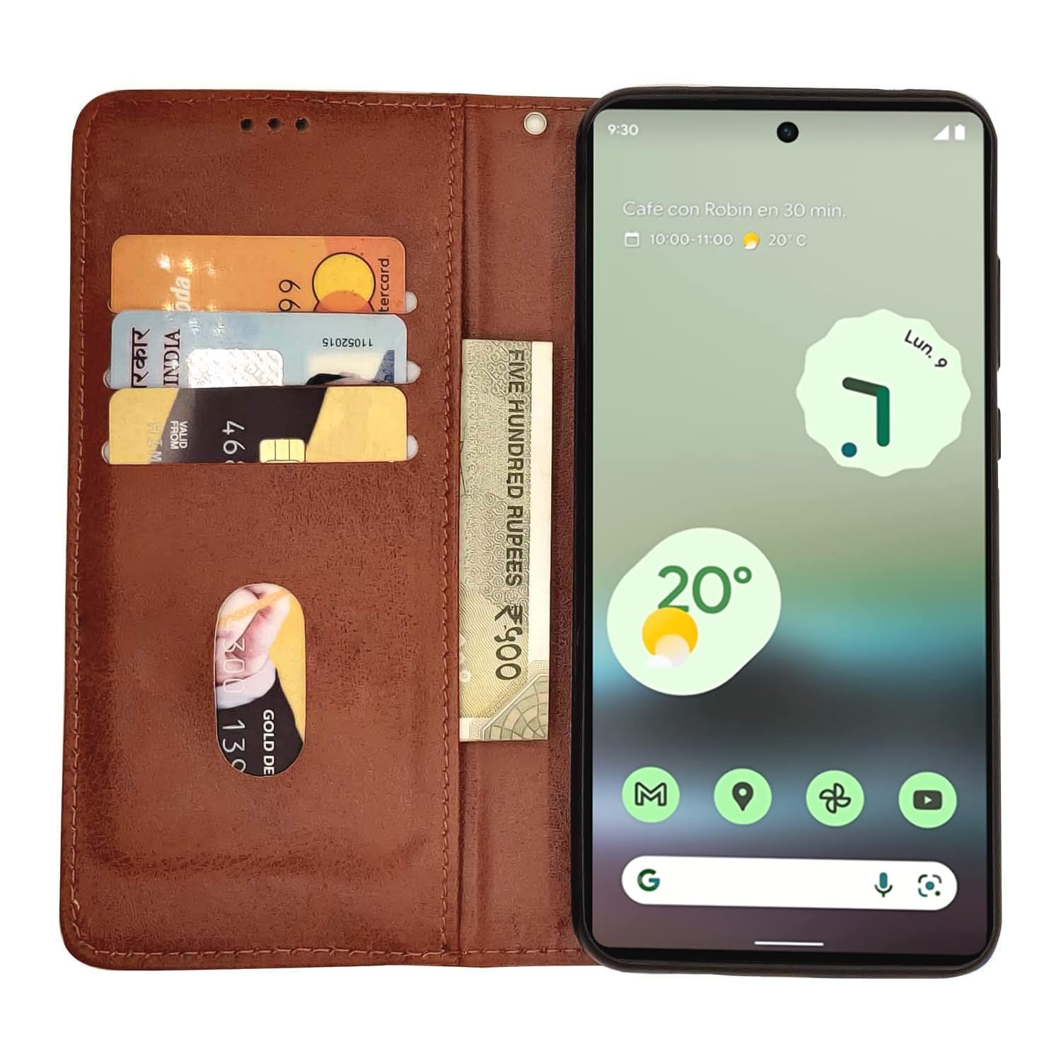 Pikkme Google Pixel 6A brown flip cover – photo 3