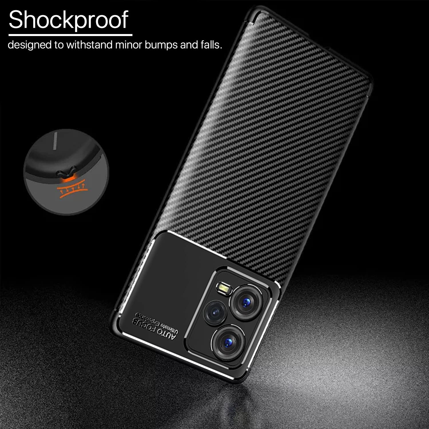 Redmi Note 12 Pro Plus 5G Carbon mobile cover in black by Pikkme – photo 4