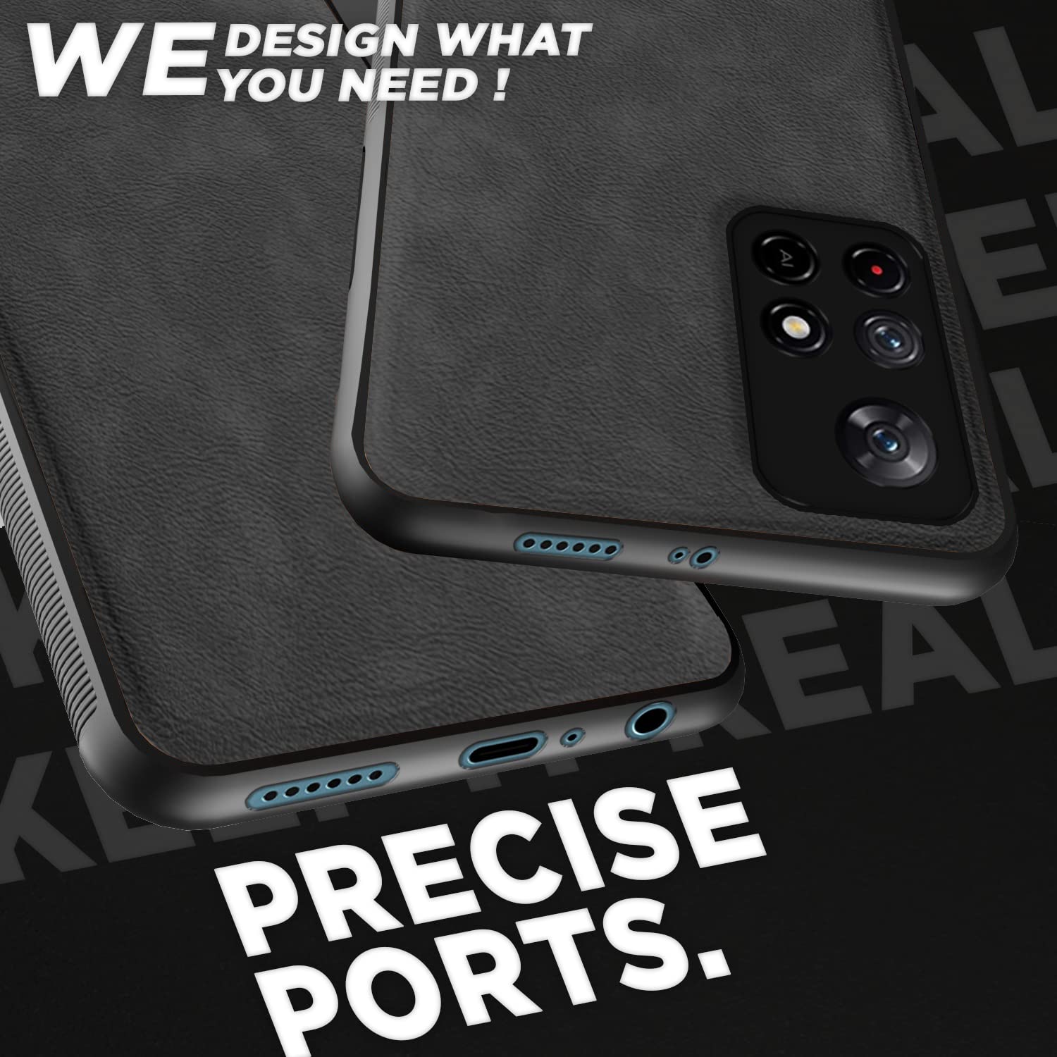 Pikkme Redmi Note 11T/Poco M4 Pro 5G Leather grey phone cover – photo 4