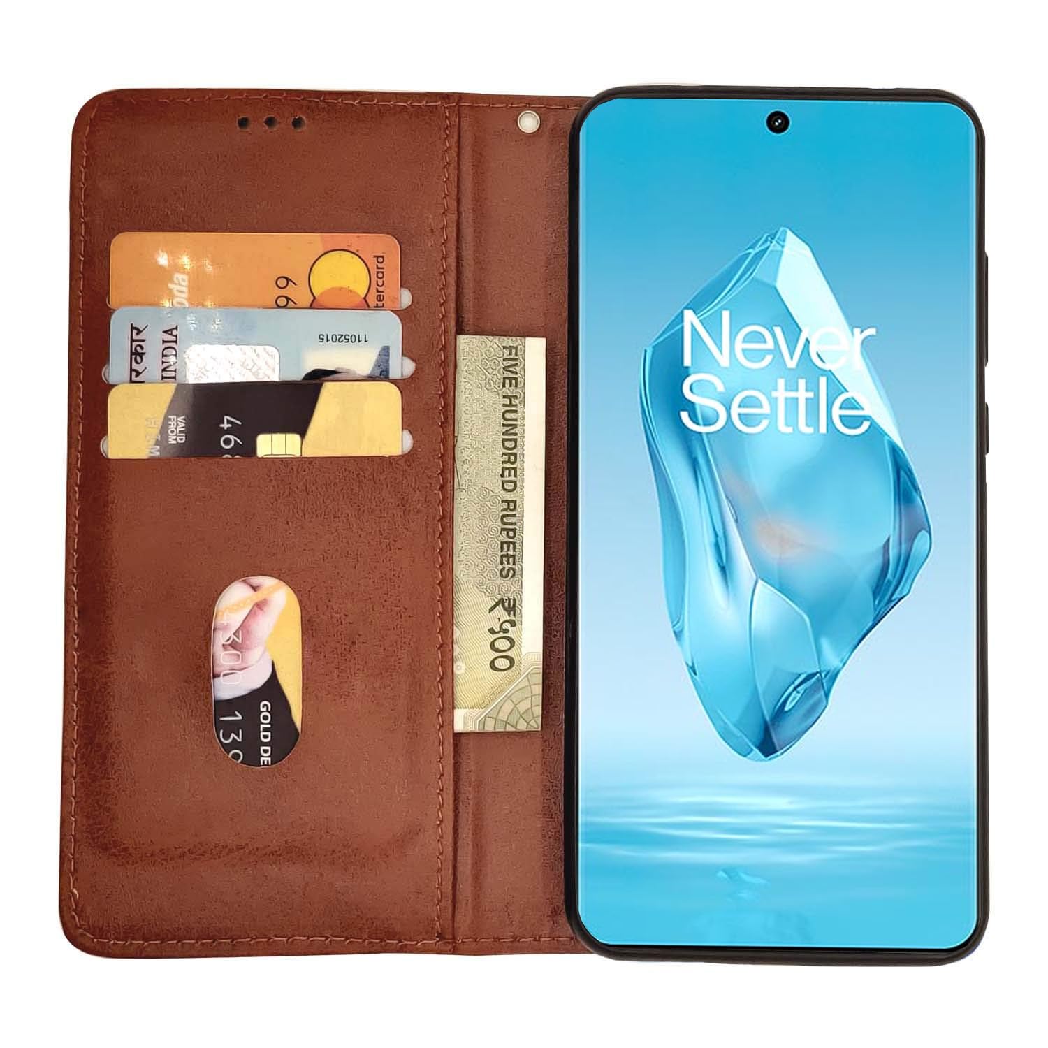 OnePlus 12R 5G mobile flip cover in brown by Pikkme – photo 3