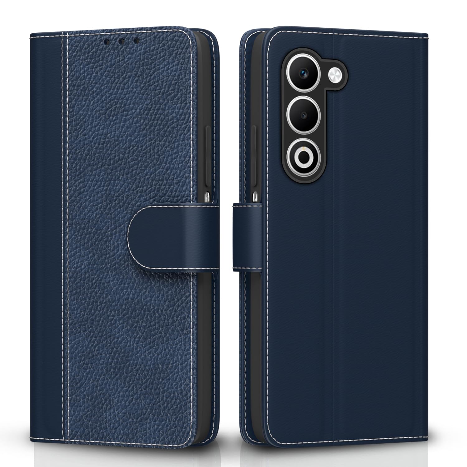 Oppo A5 5G mobile flip cover in blue by Pikkme