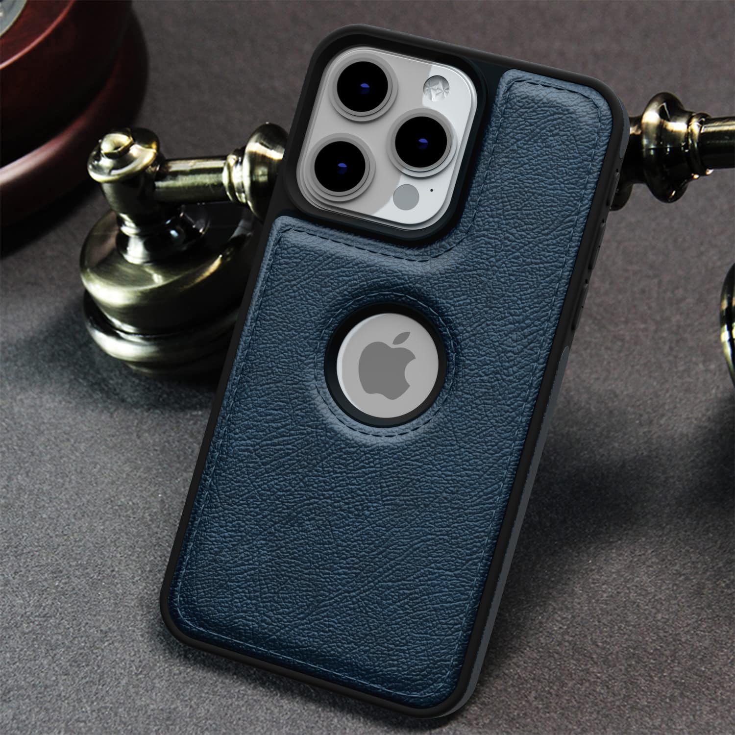 Pikkme iPhone 16 Pro Flexible Pu Leather Back Case | Blue