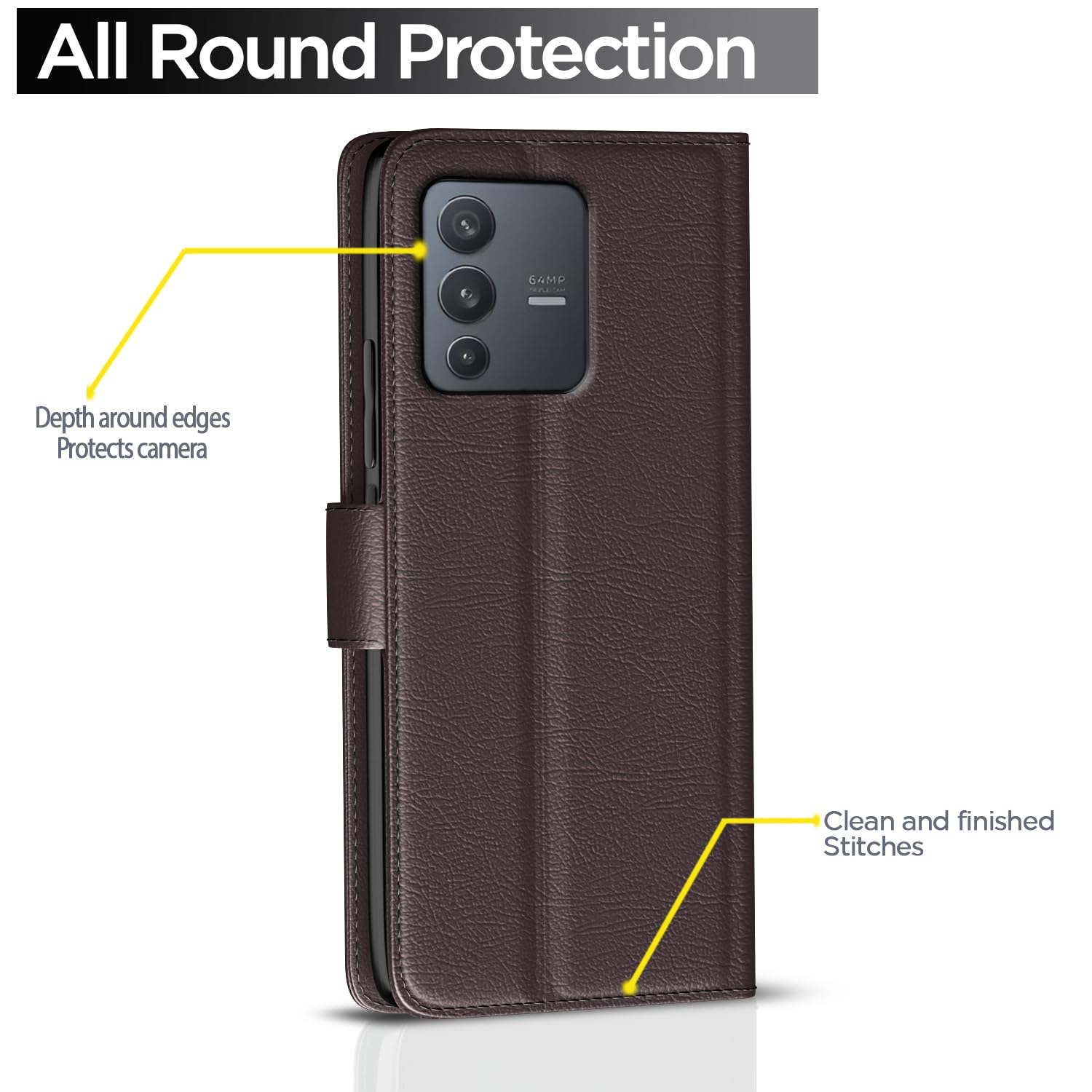 Pikkme coffee flip cover for Vivo V23 5G – photo 4