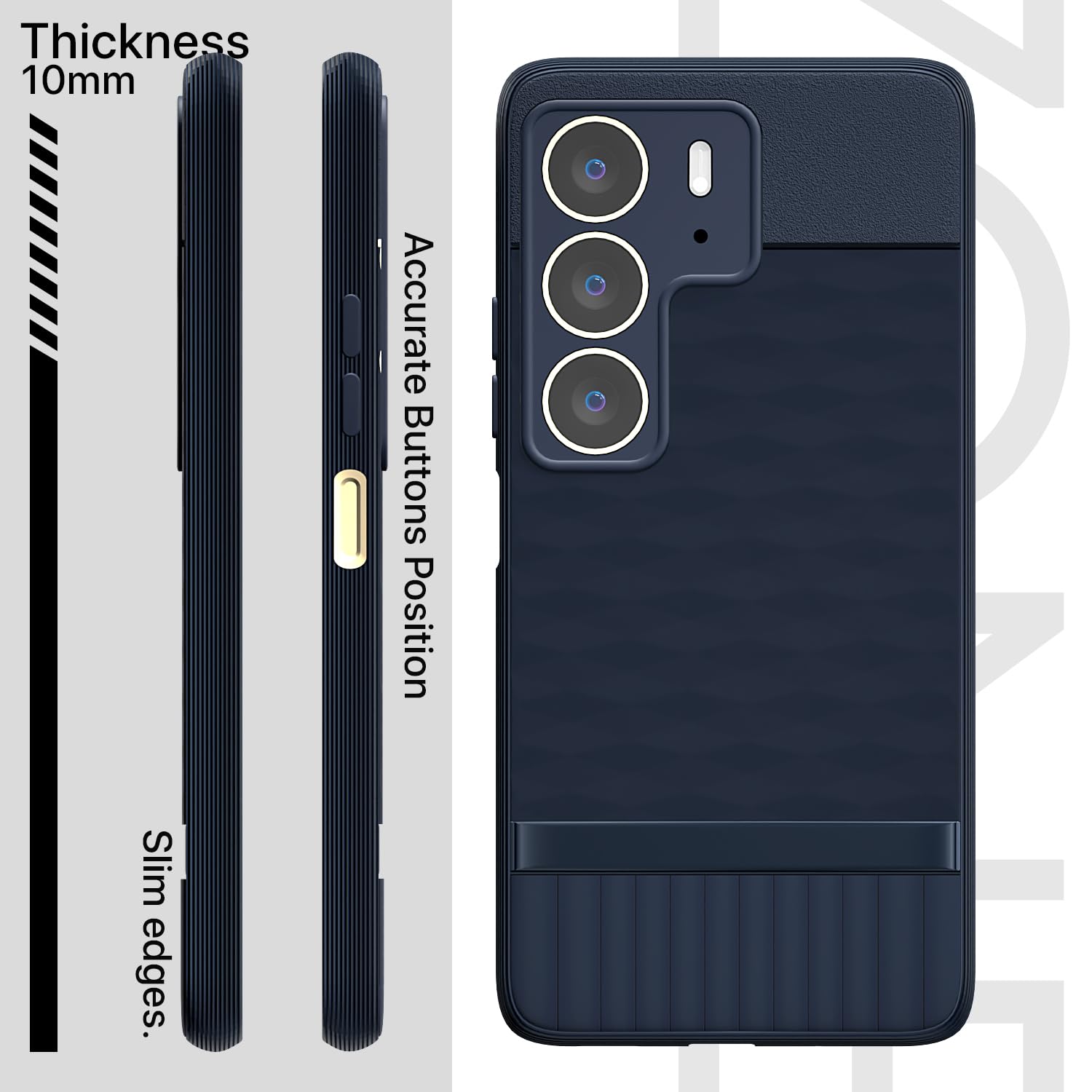 Pikkme Realme C75 Gencase Back Cover (Blue)