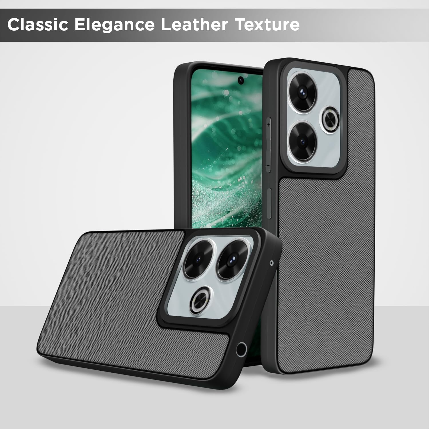 Grey Leatherback phone cover for Redmi 13/Poco M6 Plus 5G – Pikkme – photo 6