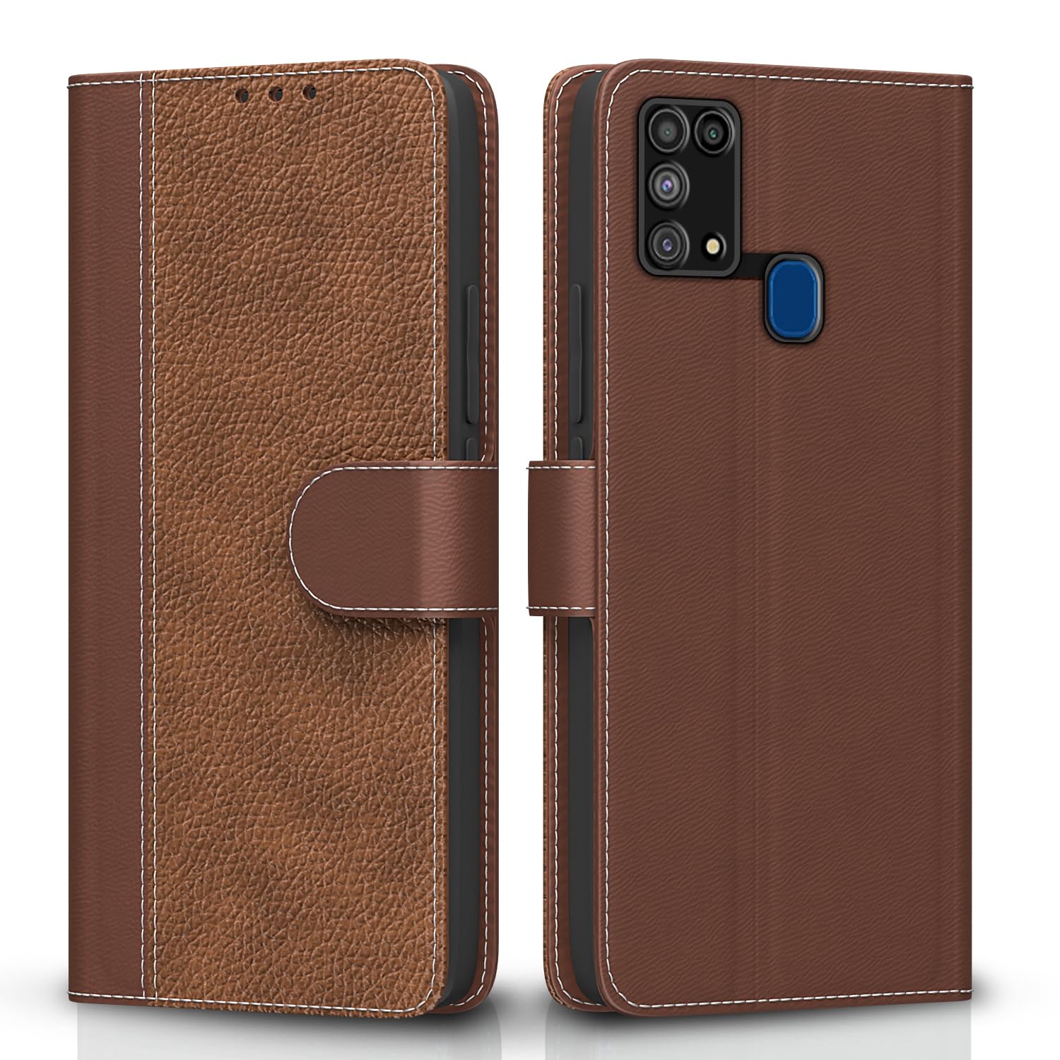 Tan Wallet flip cover for Samsung M31/F41/M31 Prime – Pikkme