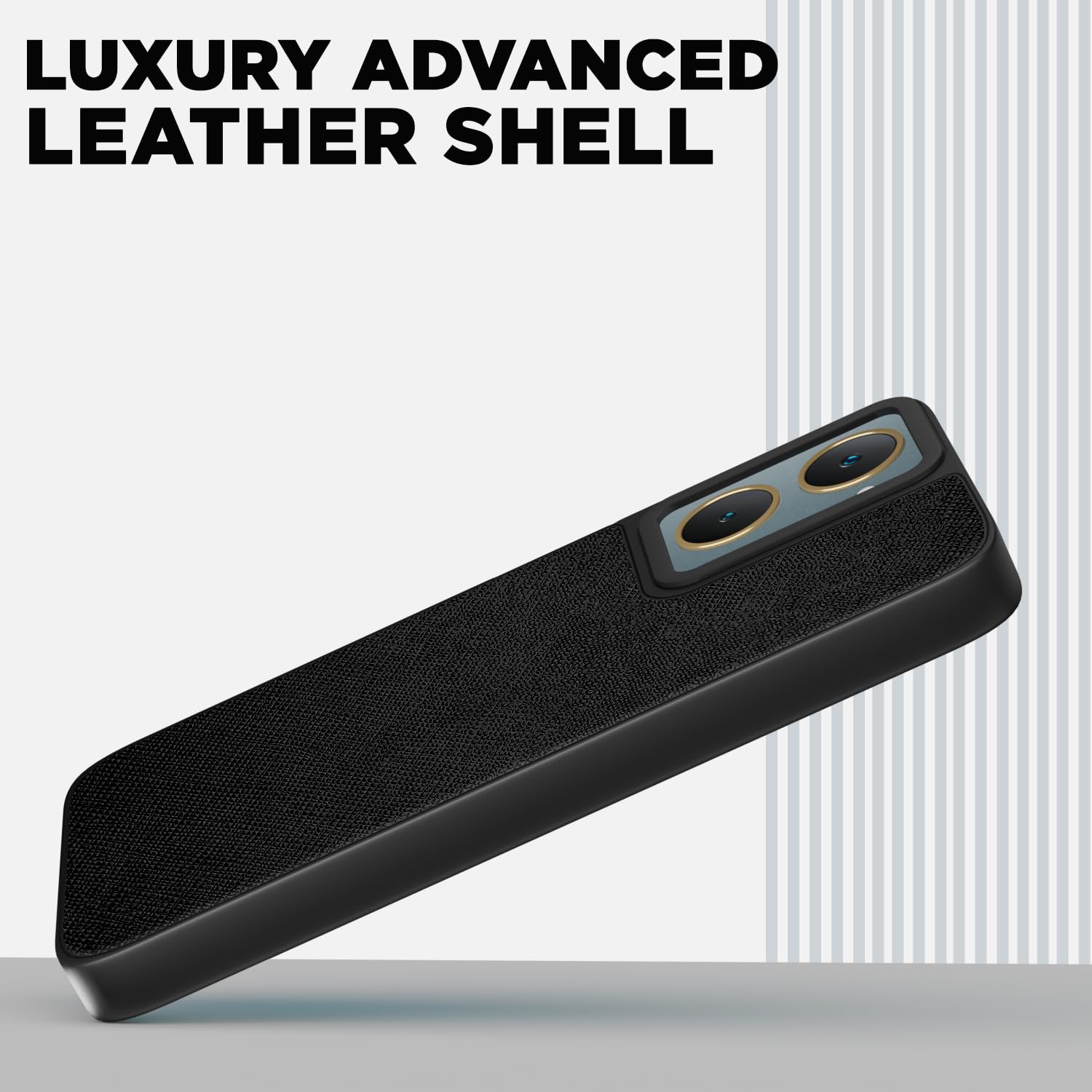 Black Leatherback mobile cover for iQOO Z9 Lite 5G/Vivo T3 Lite 5G/Vivo Y18/Y18e/Y03 – Pikkme – photo 2