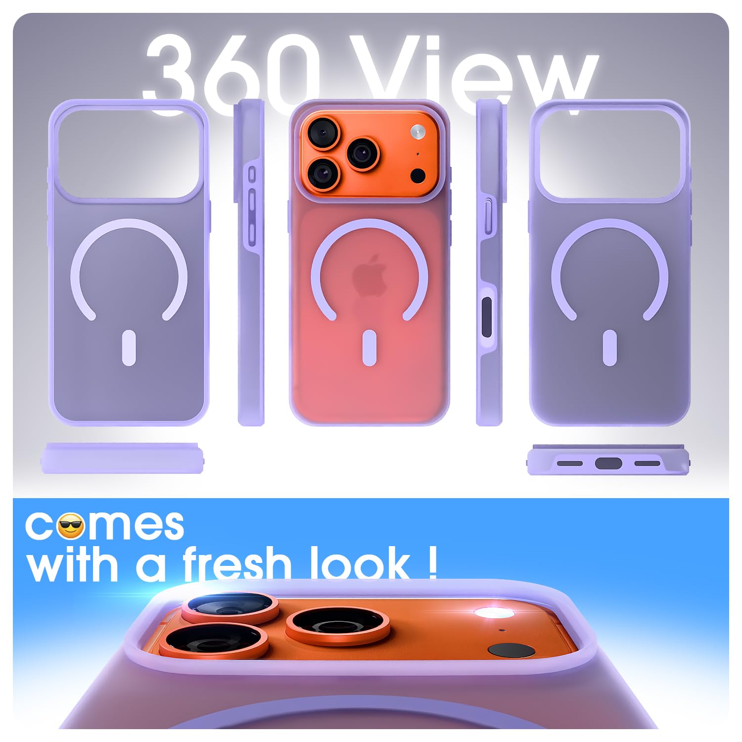 Light purple Soft Silicone back cover for iPhone 17 Pro Max – Pikkme – photo 2