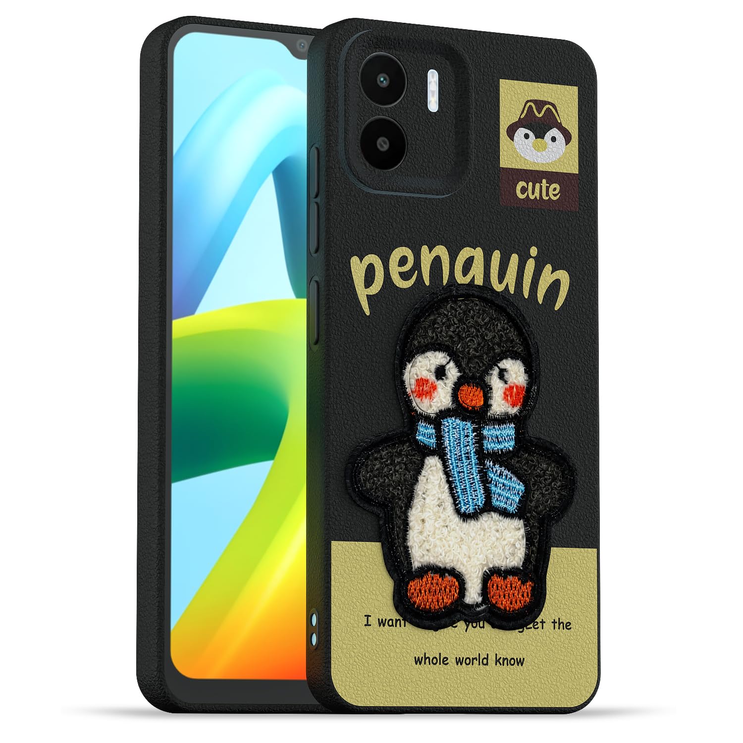 Pikkme Redmi A1/A2 Plush Patch black phone cover