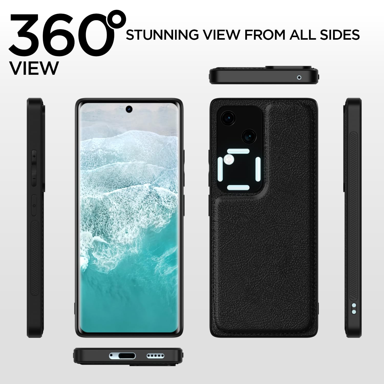Pikkme Vivo V30 / V30 Pro 5G Leatherback Back Case | Black