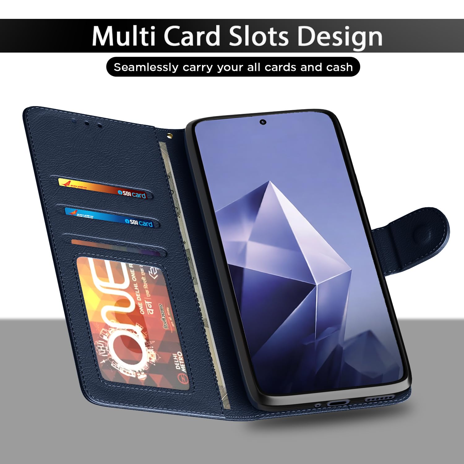 Blue flip cover for Infinix Note 50s 5G – Pikkme – photo 5