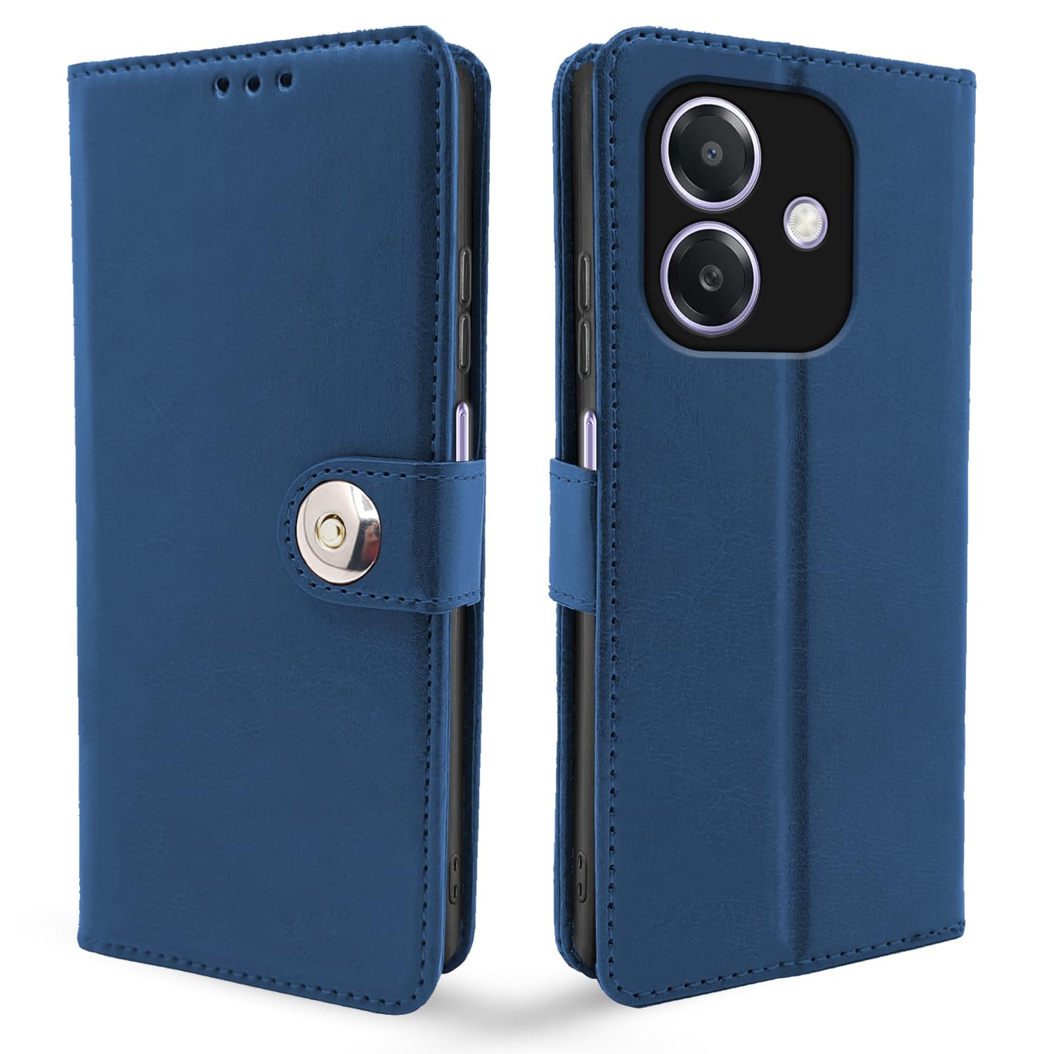 Oppo A3x 5G / A3x 4G / A3 5G Button Flip Cover -Blue
